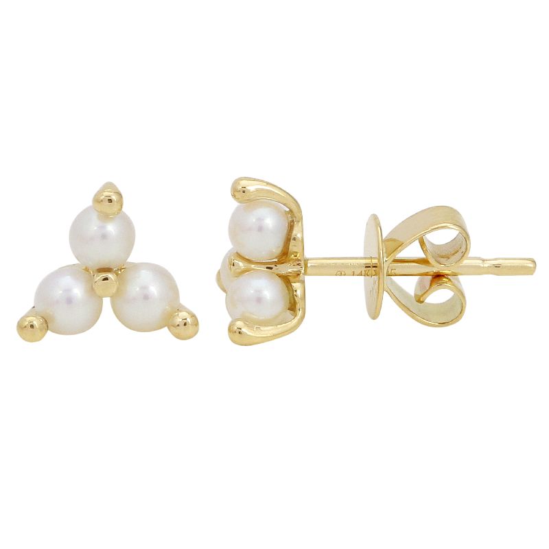 Pearl trio stud Earring