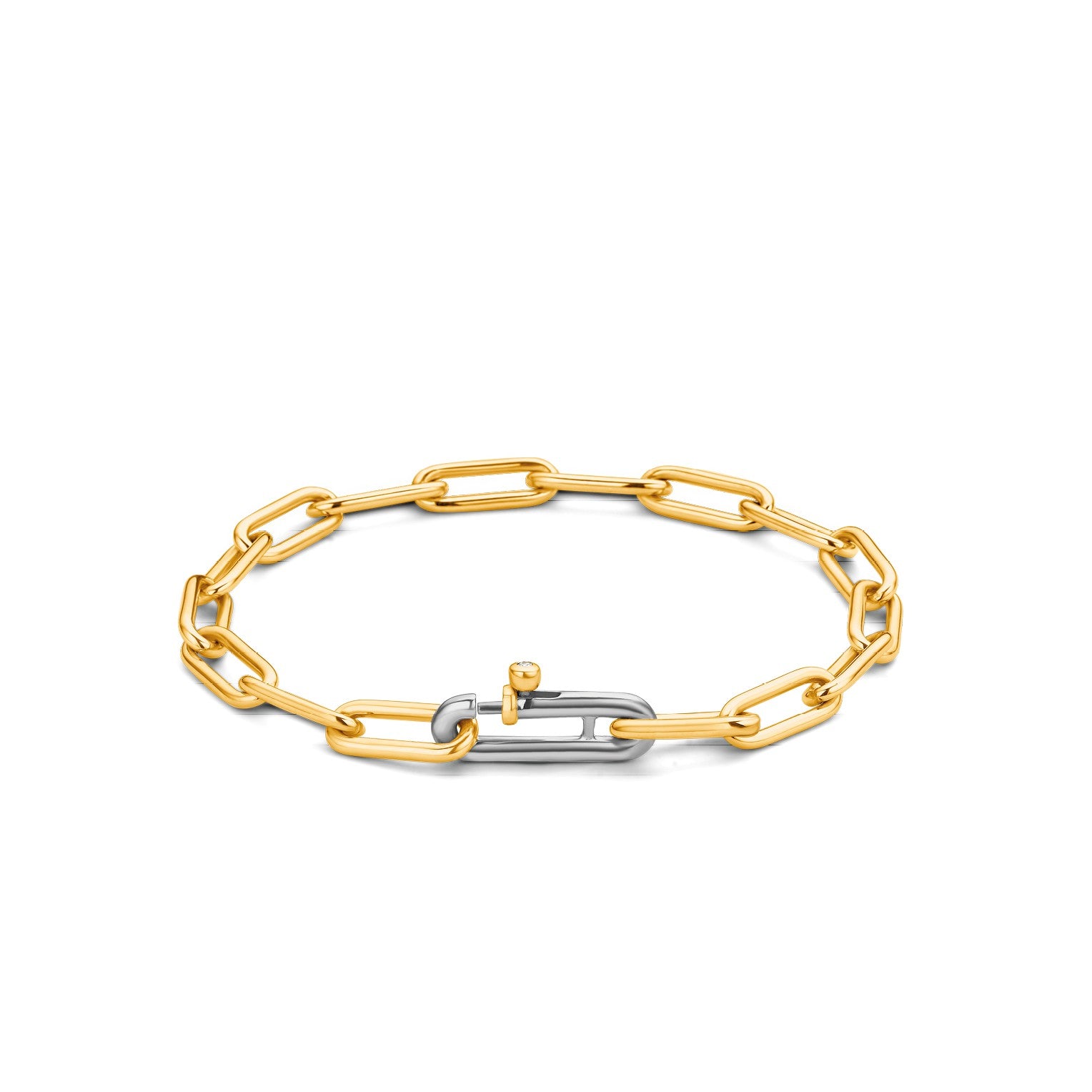 Paperclip Link Golden Bracelet