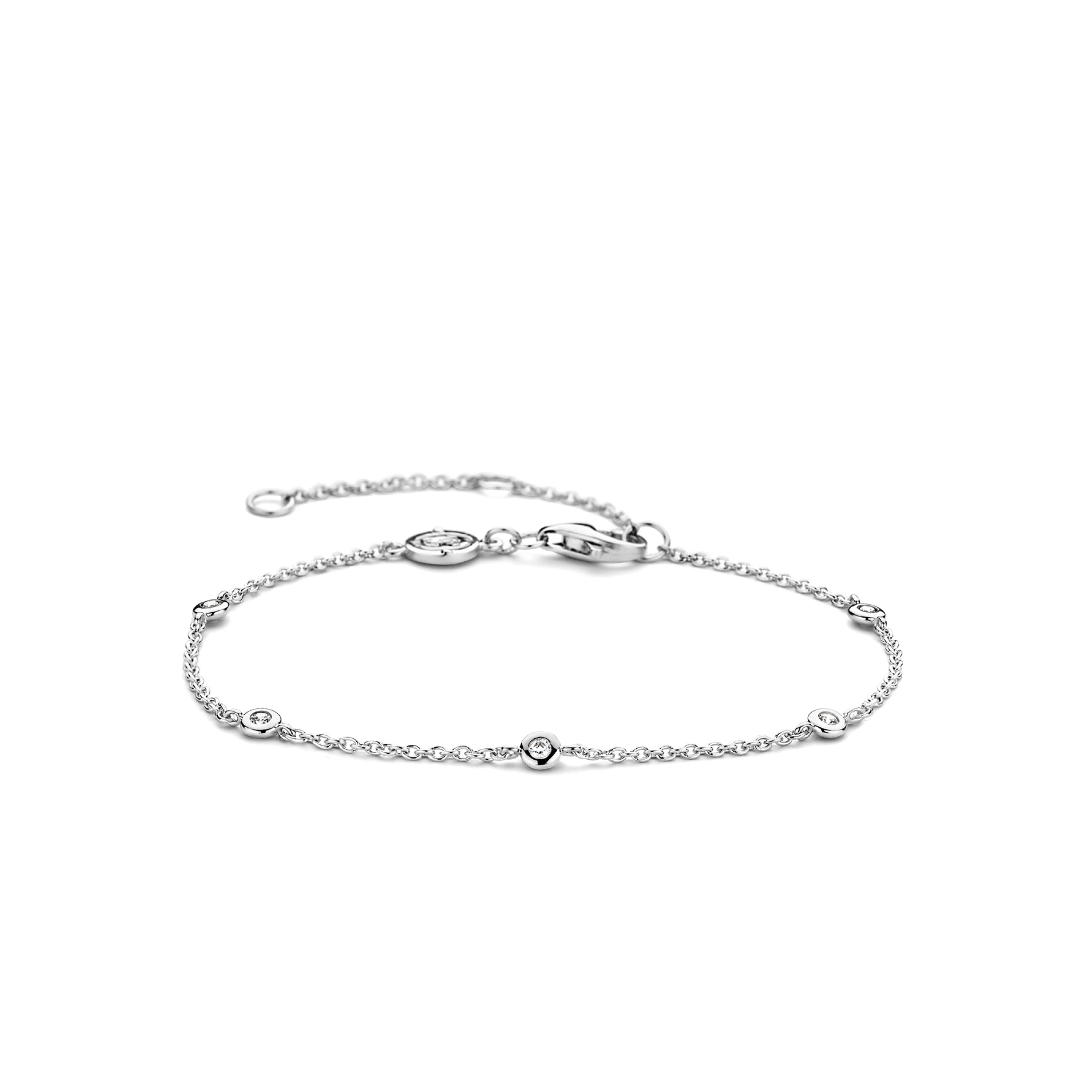 Zirconia by the Yard Silver Bracelet