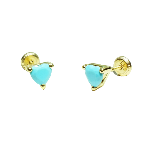 Turquoise Heart Earrings