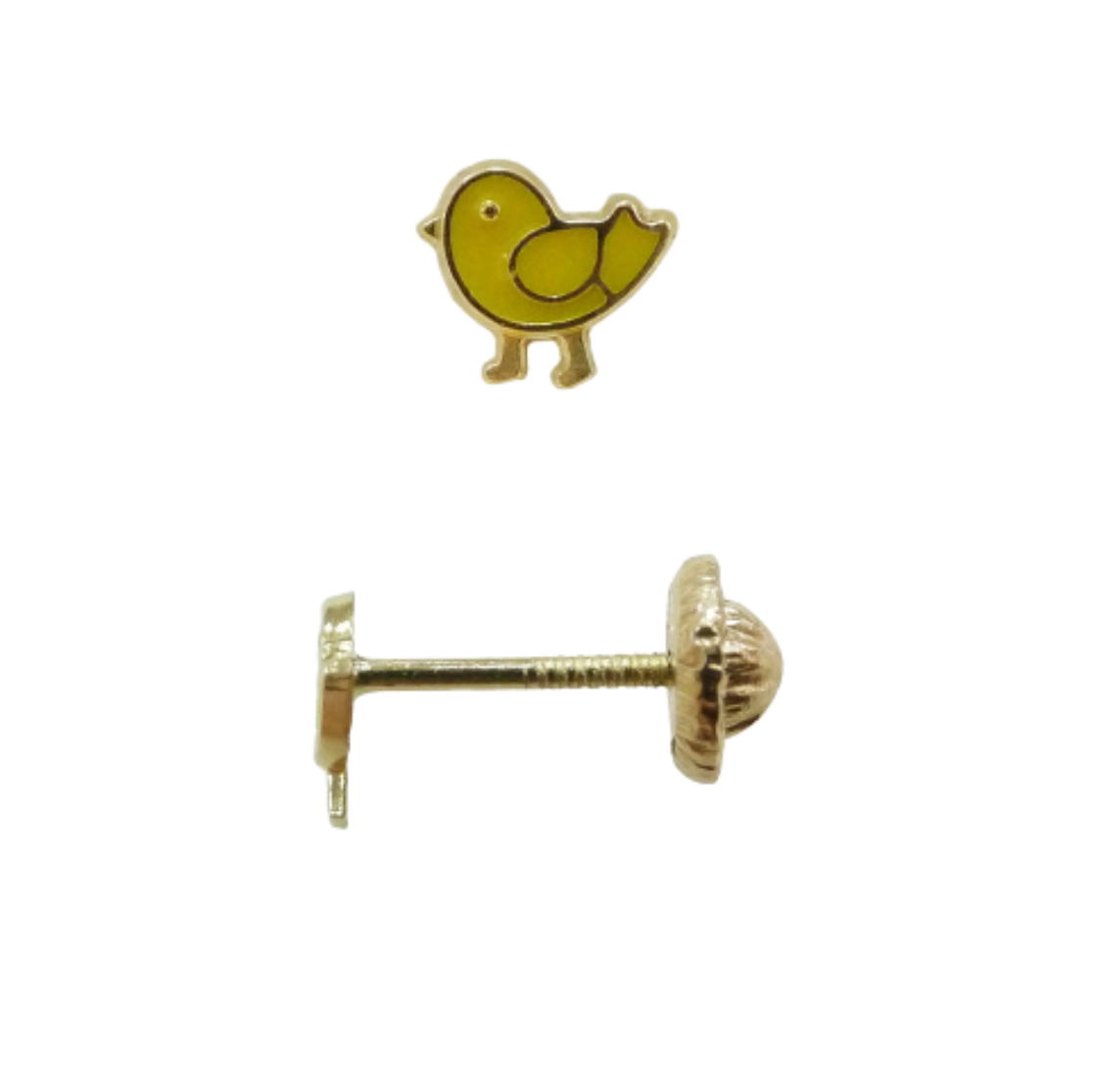 Yellow Chicken Stud Earrings