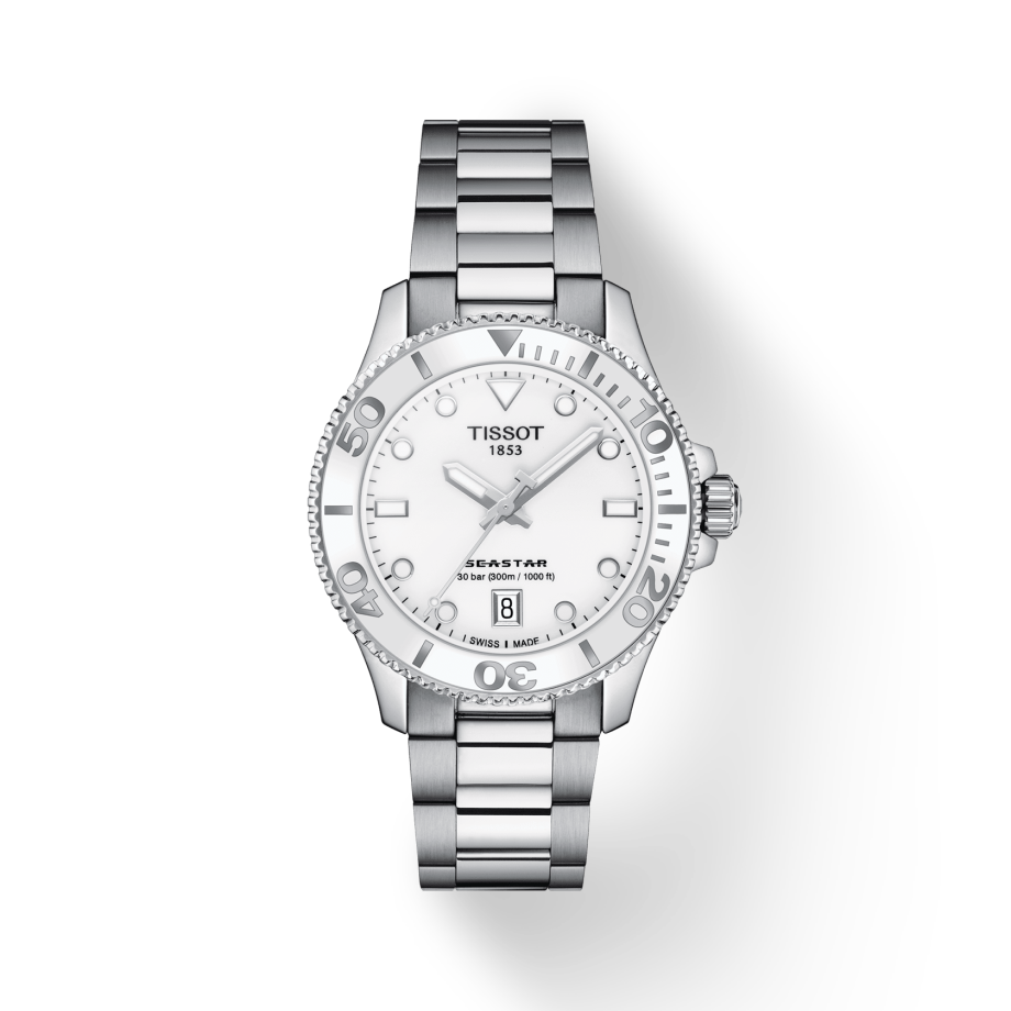 Seastar 1000 36MM White/Steel Watch