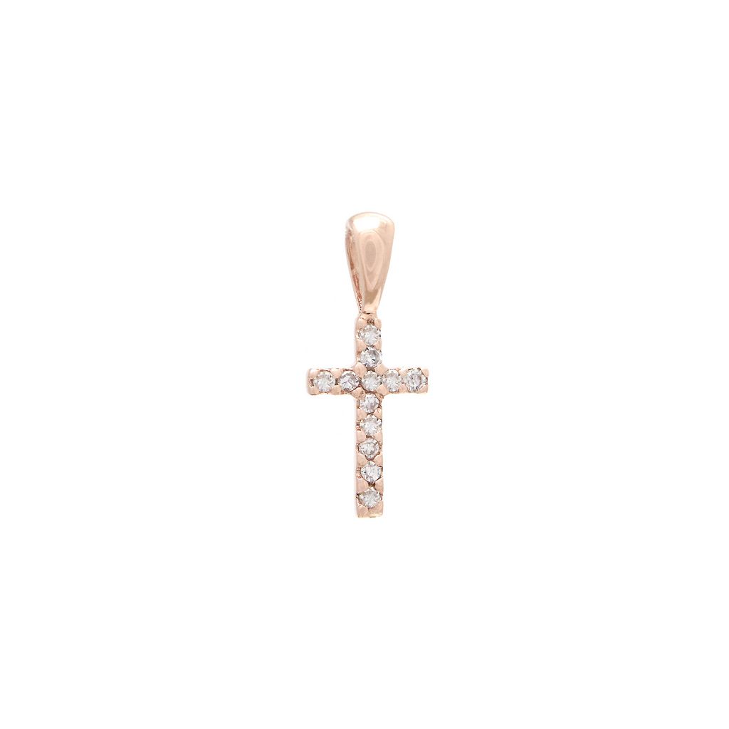 Diamond Cross 14MM Pendant