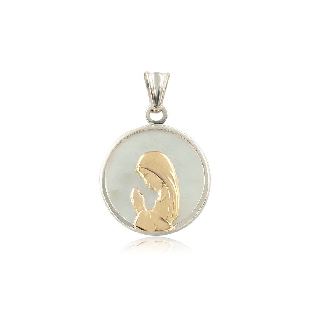 Virgen Nina Two Tone Pendant 17mm