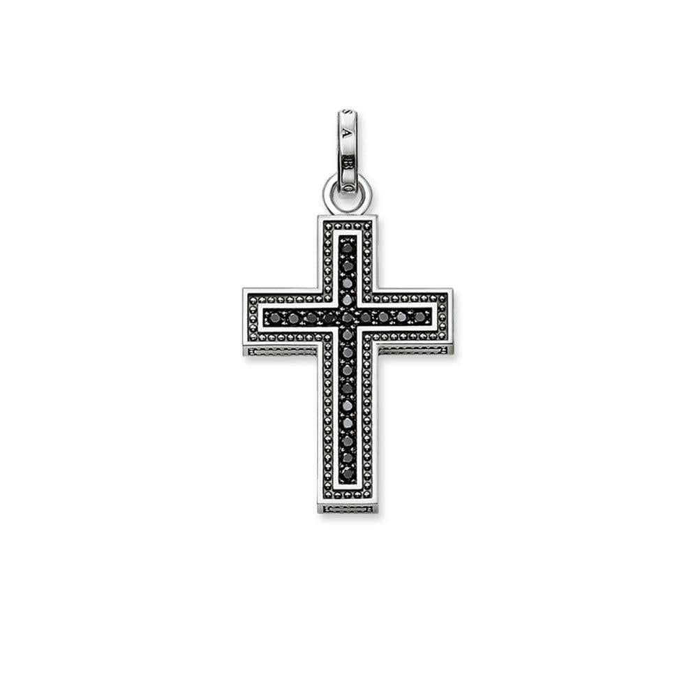 Black Sparkling Cross Pendant