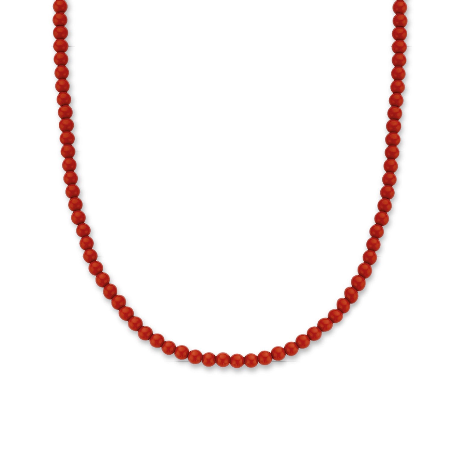Radiant Coral 4mm Bead Necklace