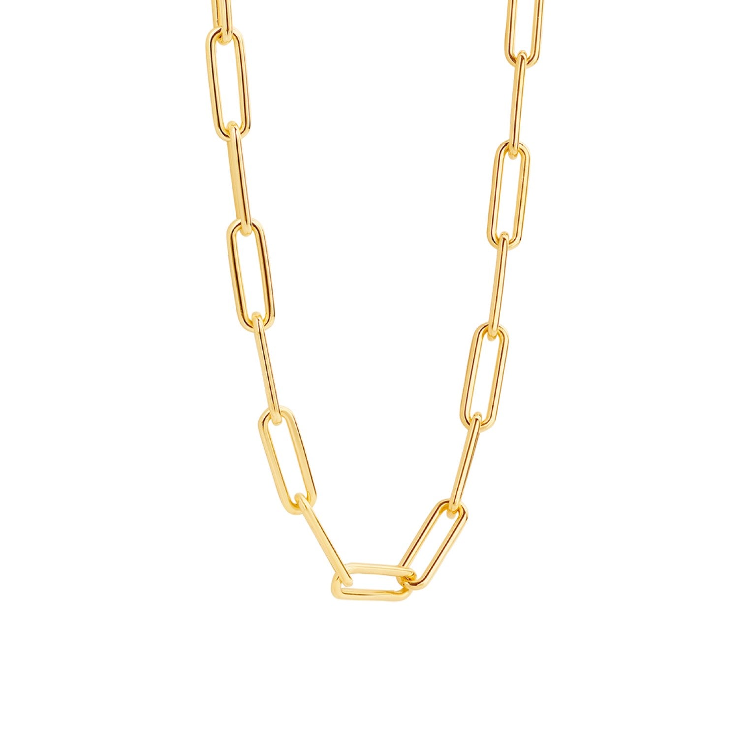 XL Paperclip Golden Necklace