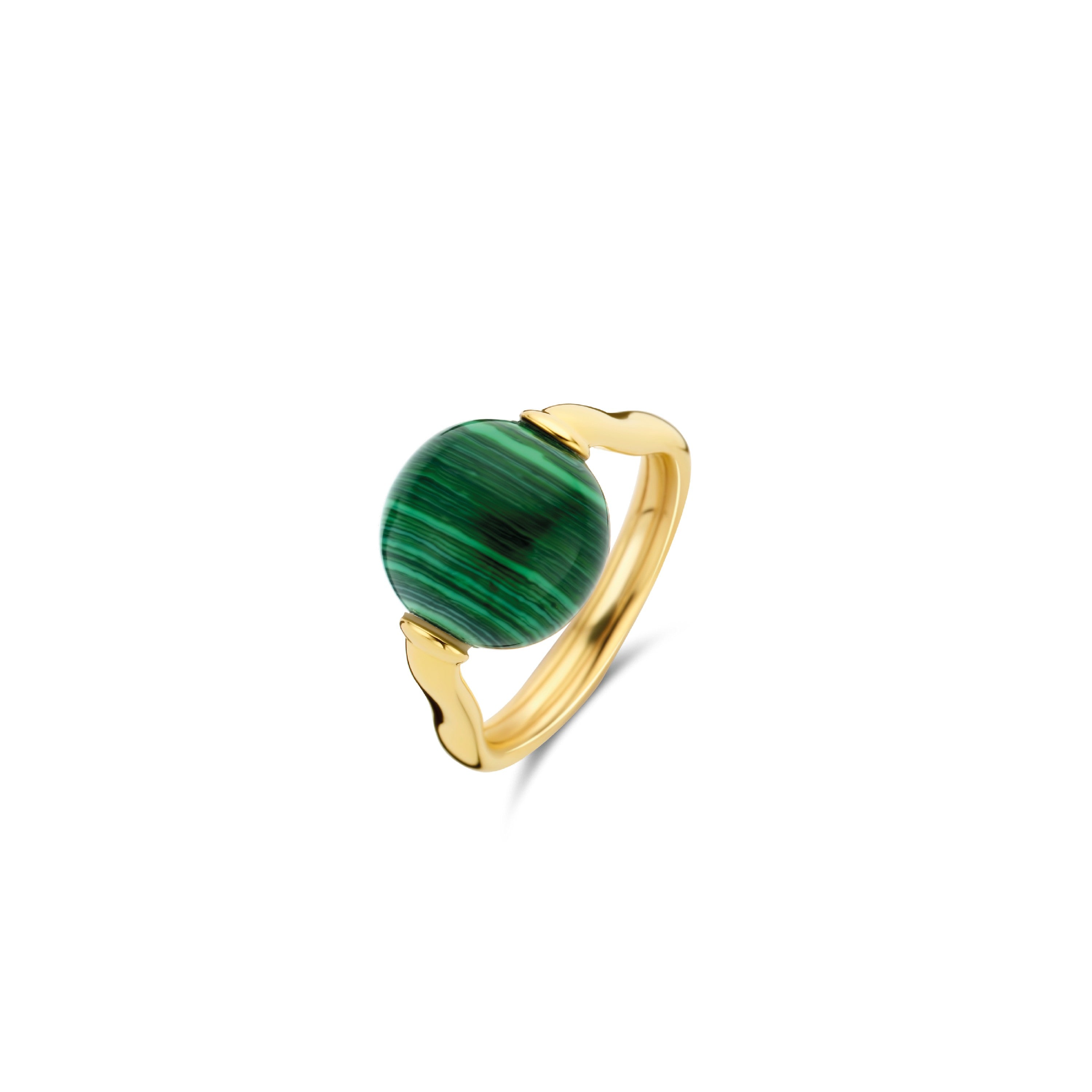 Green Malachite Ball Ring