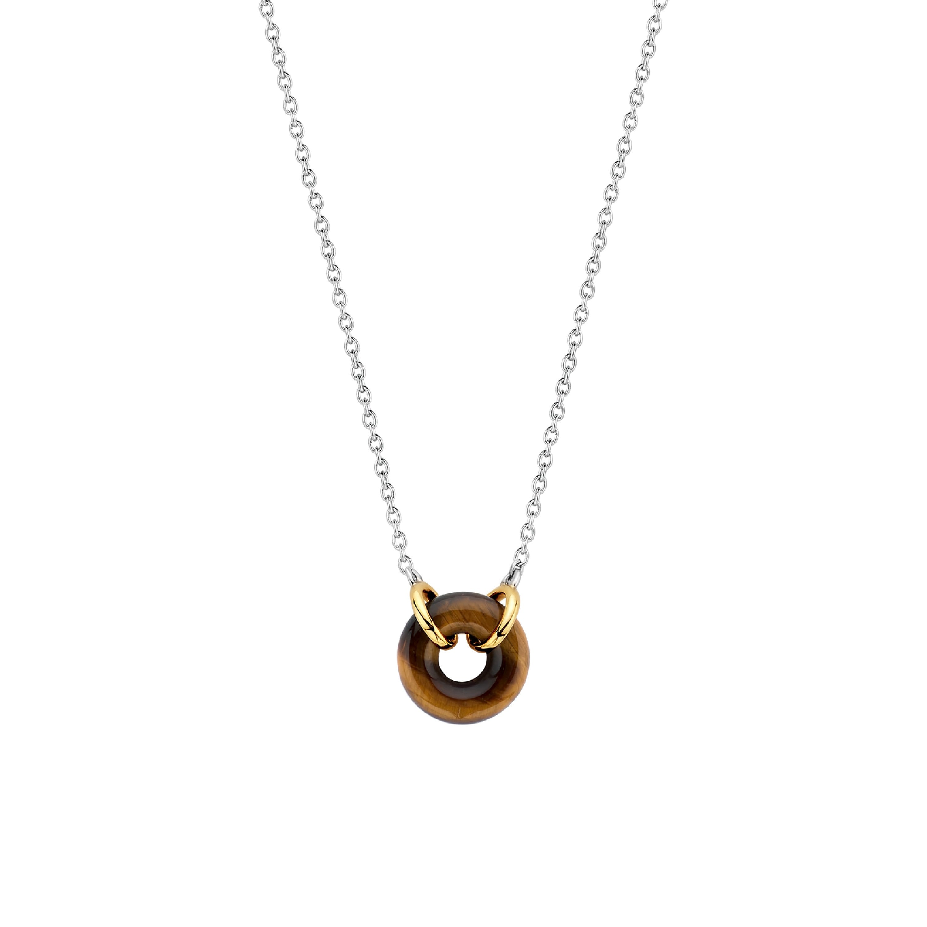 Tiger Eye Coin Necklace