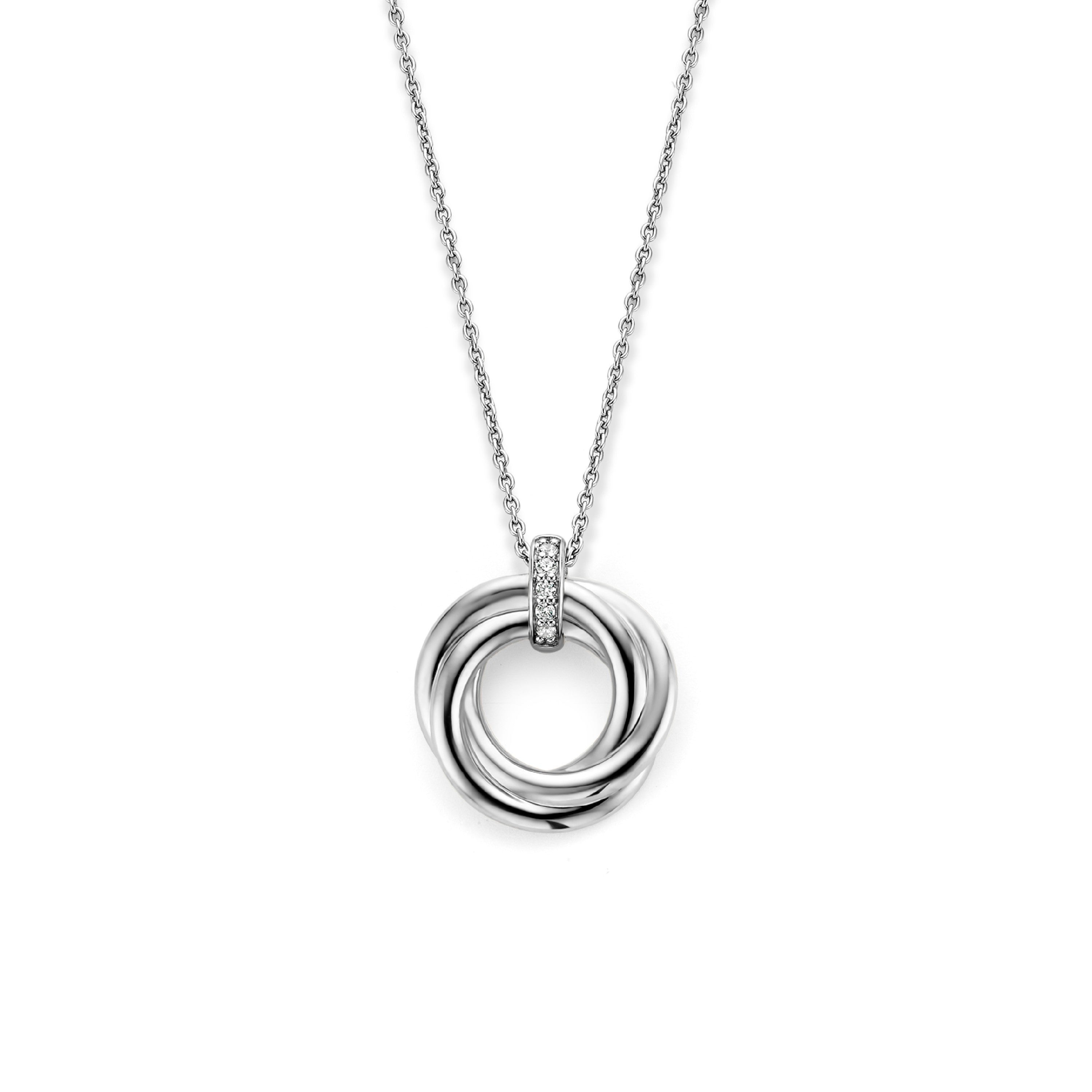 Modern Trinity Silver Necklace
