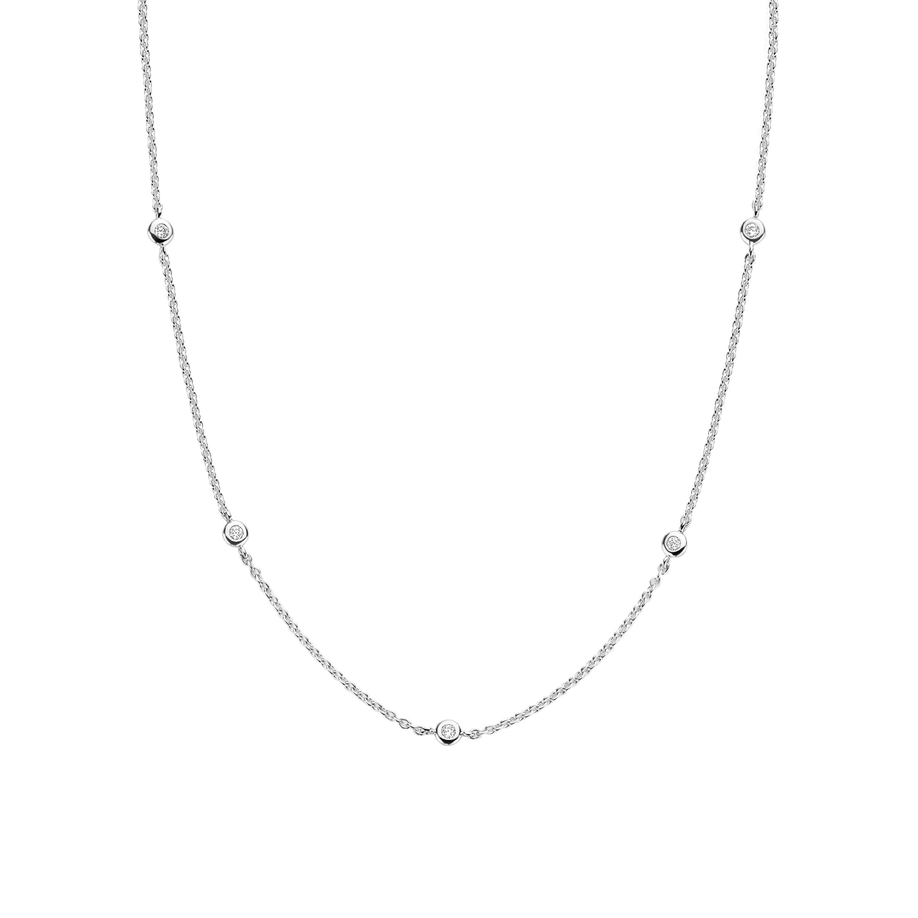 Zirconia by the Yard Silver Necklace