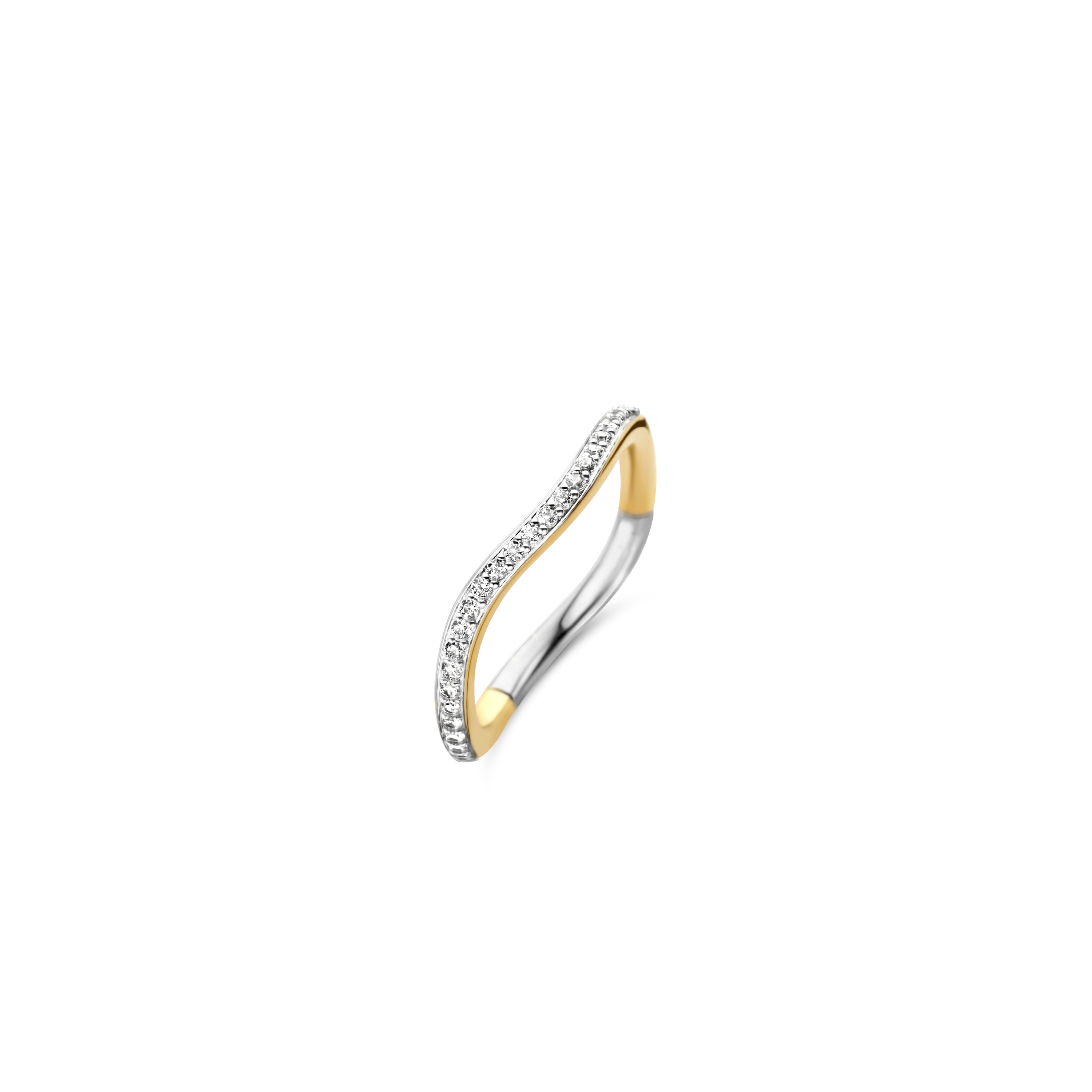 Wave Thin Pave Ring