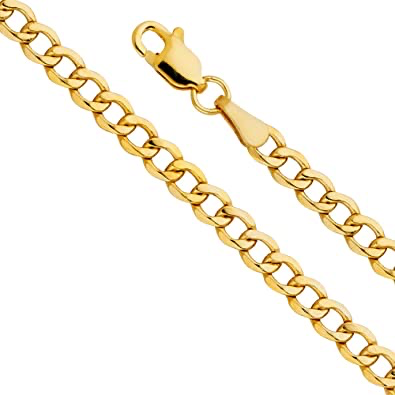 Cuban Flat Hollow 4.5MM Link Chain