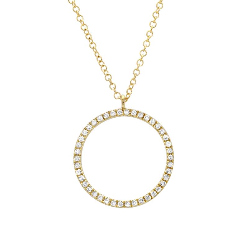 Open Circle Diamonds necklace