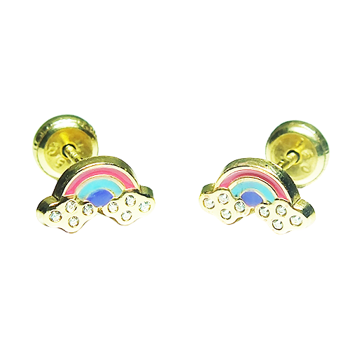 Rainbow with Clouds Earrings