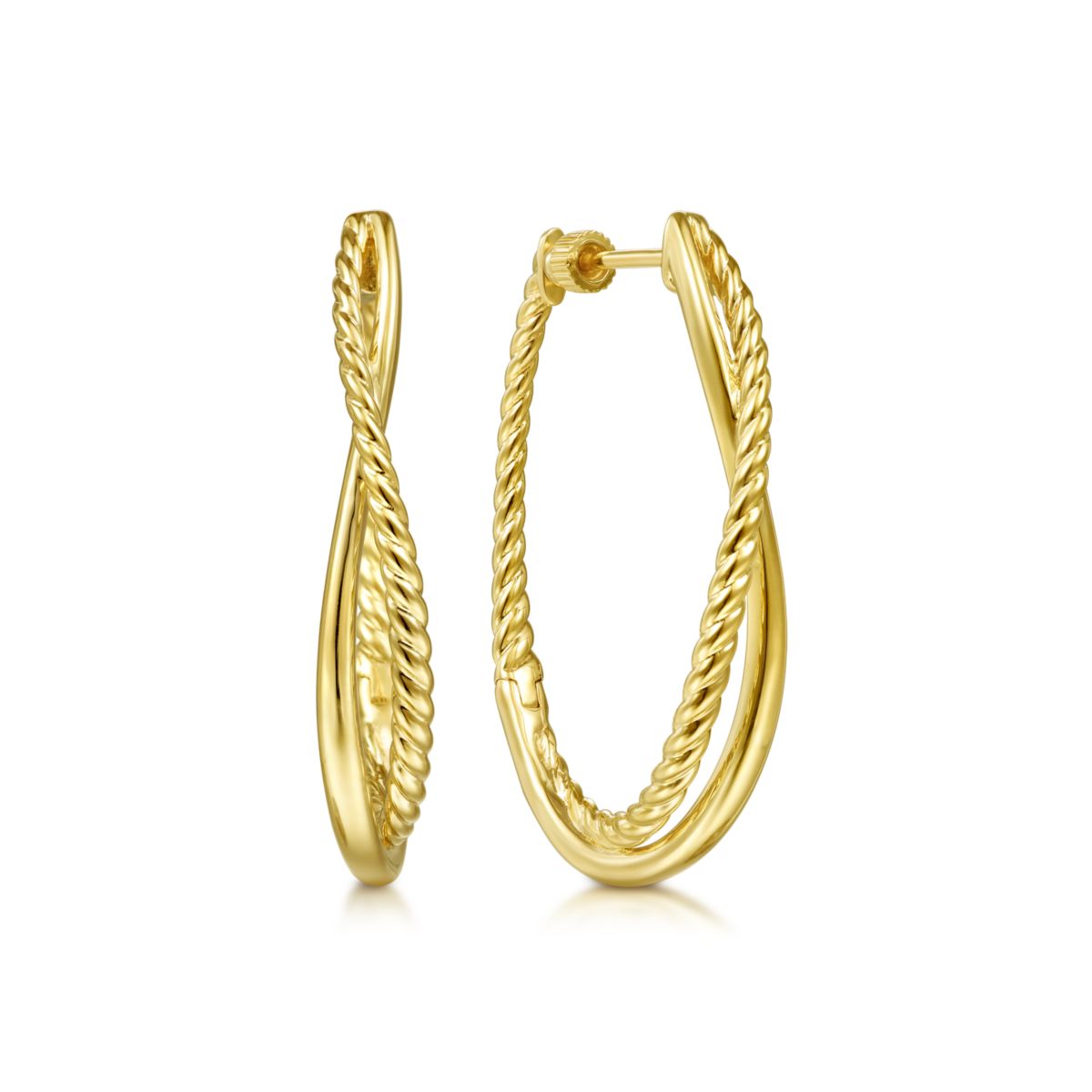 Twister Rope 35MM Hoop Earrings