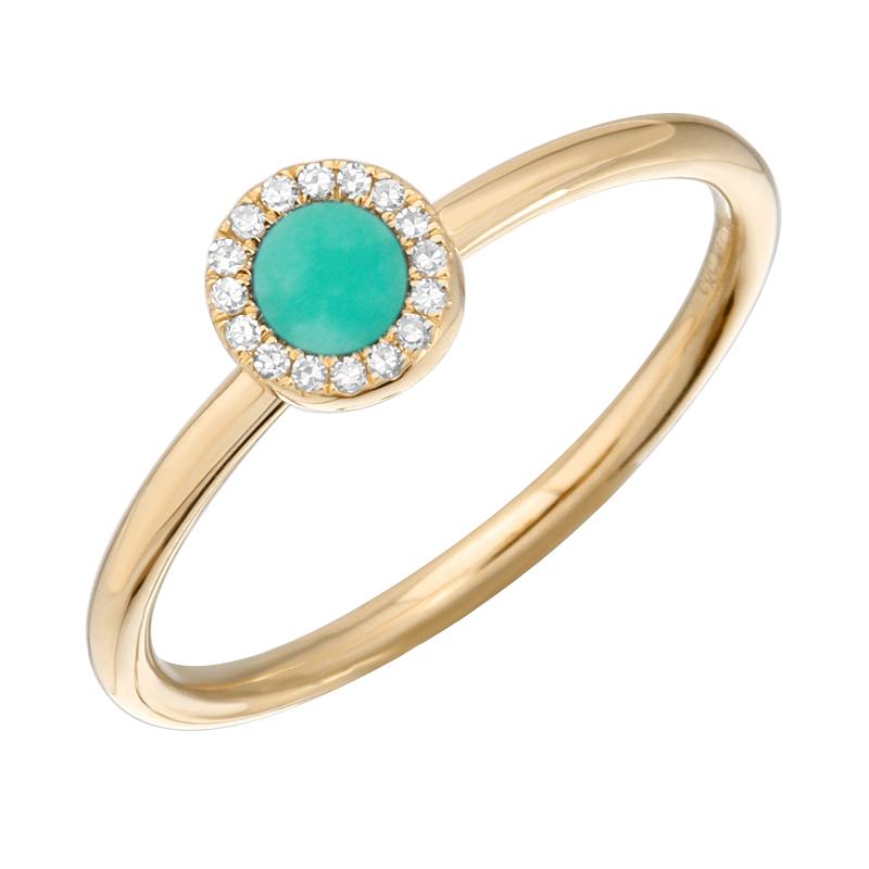 Turquoise Circle Diamond Ring