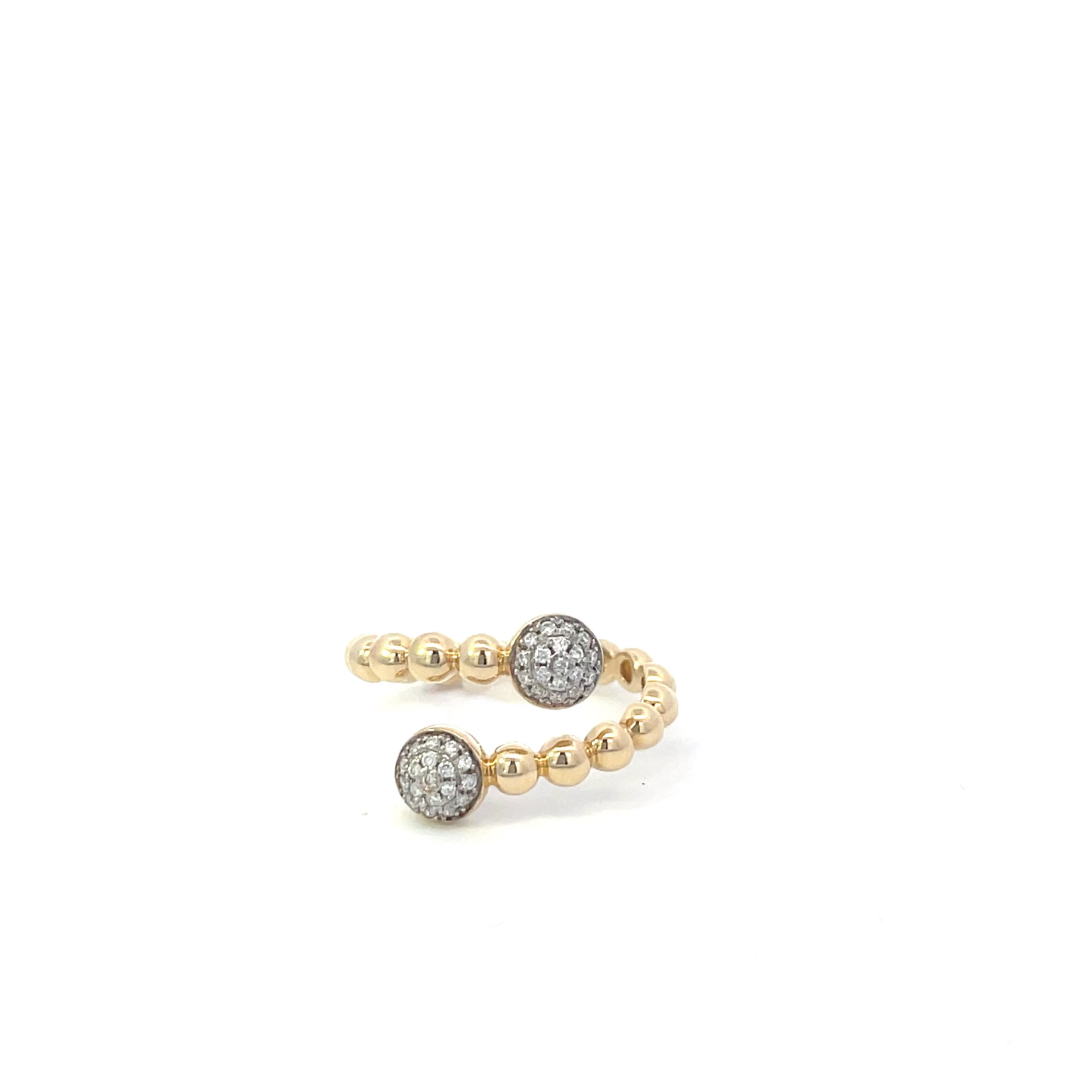 Open Beaded Diamond Ring