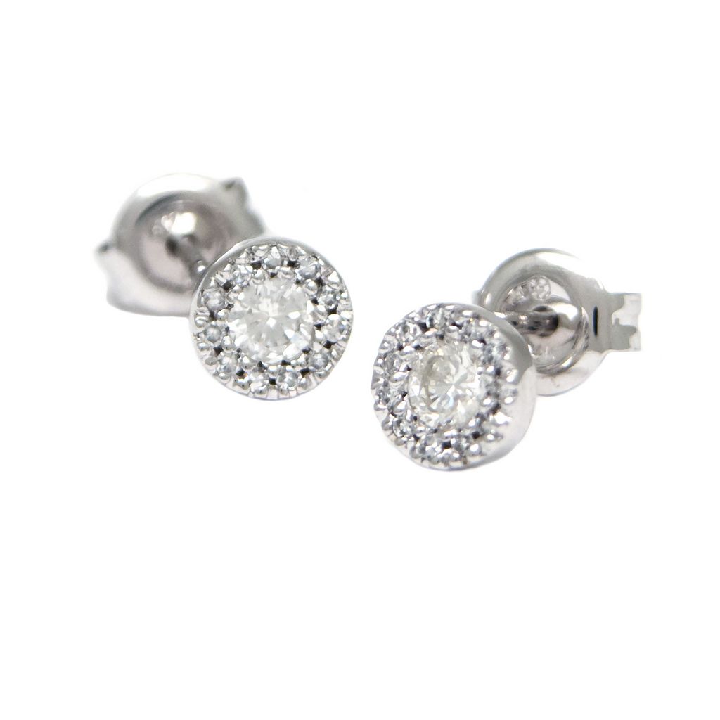 .29ct Diamond Halo Stud Earrings