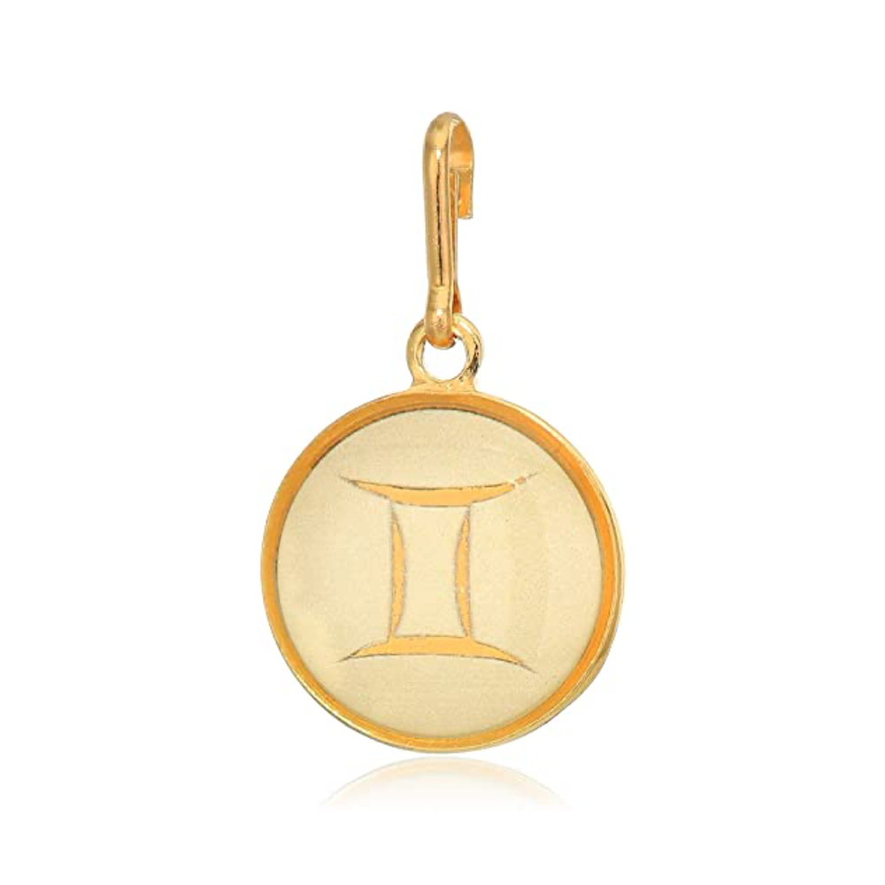 Gemini Zodiac Golden Pendant