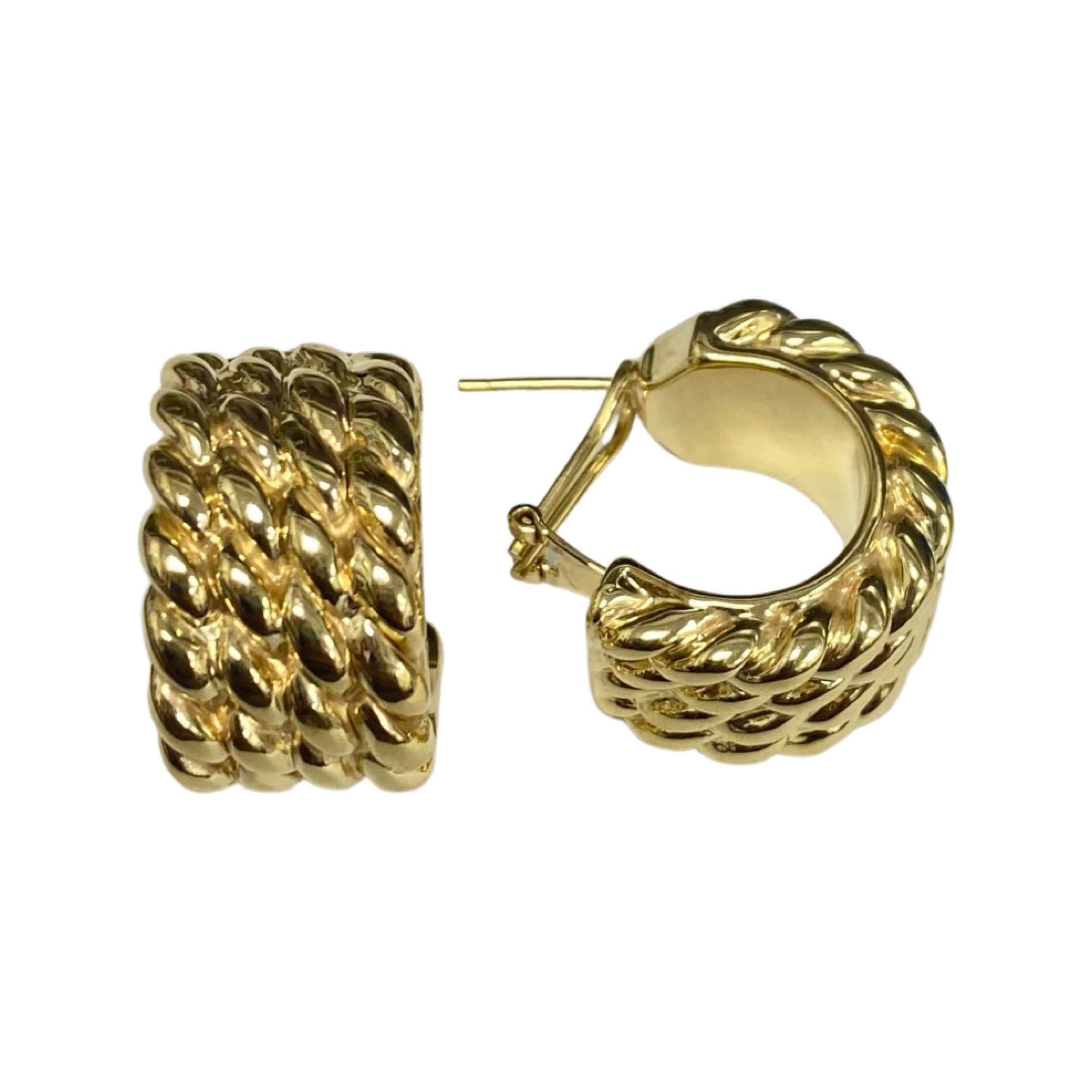 Chunky Rope Oversized Huggie Earrings