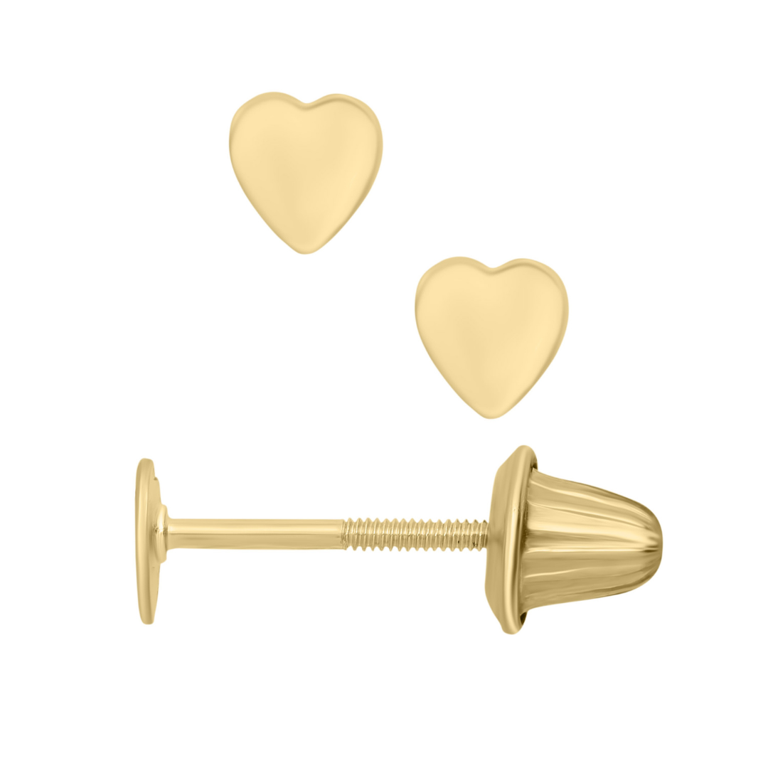 Solid Heart Kids Earrings