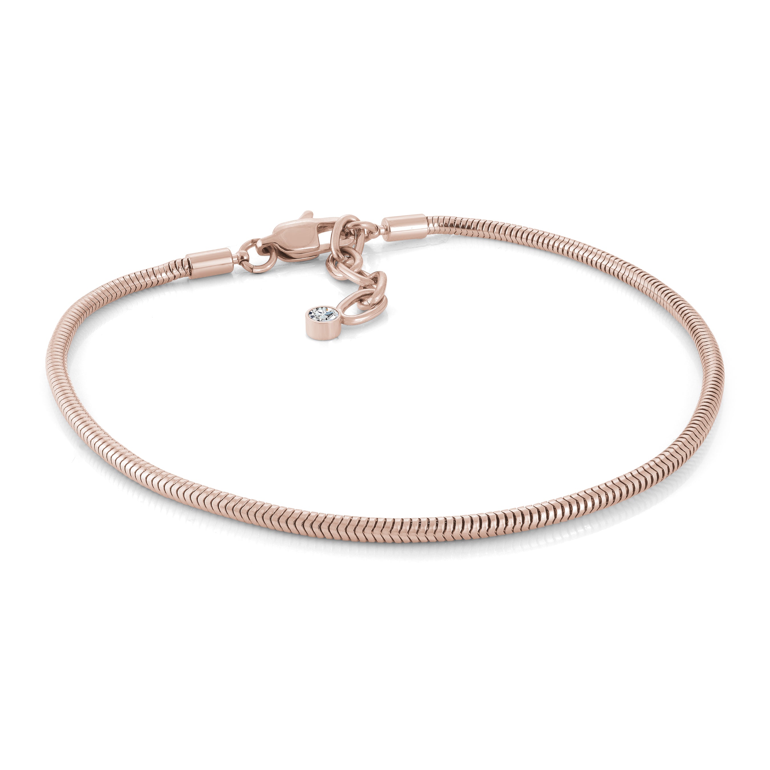 Rose Steel Snake Bracelet