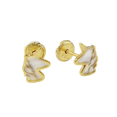 Unicorn Mother Pearl Kids Stud Earrings