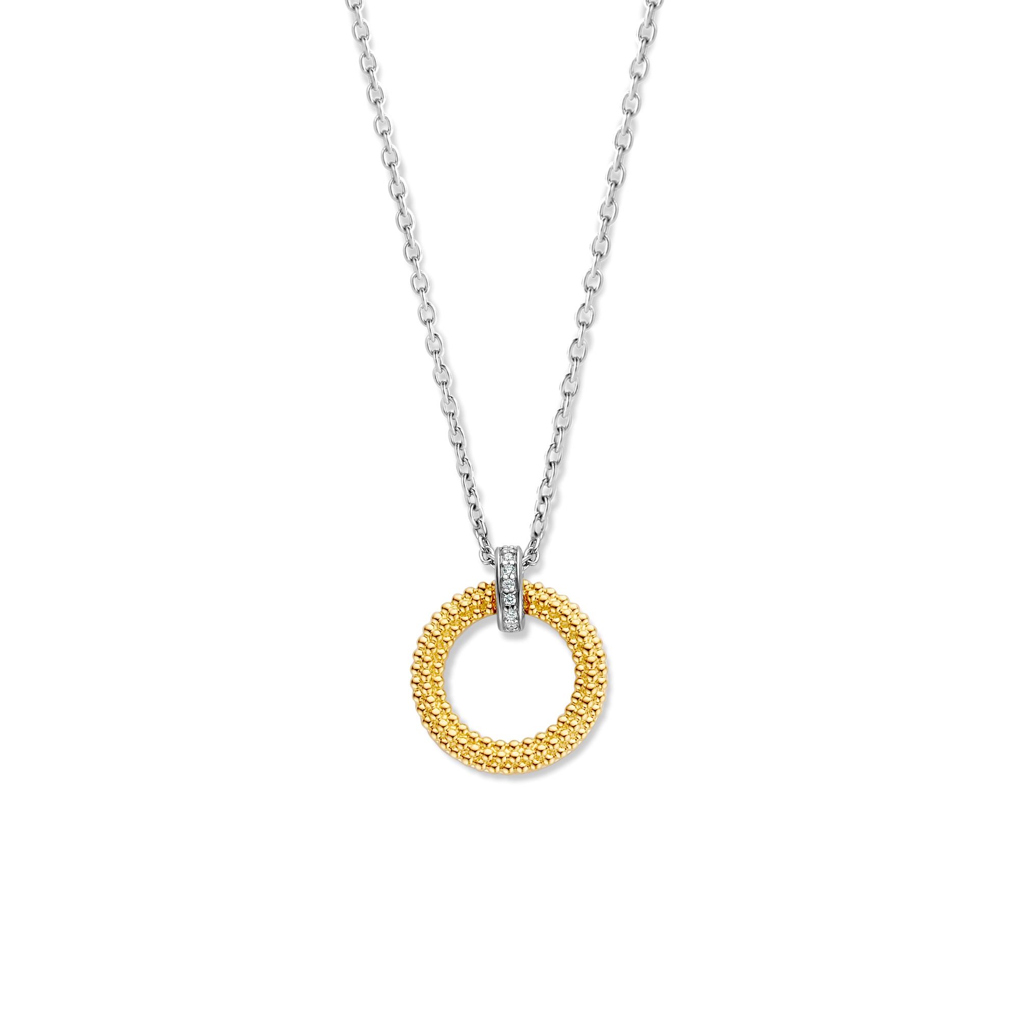 Golden Urchin Disk Necklace