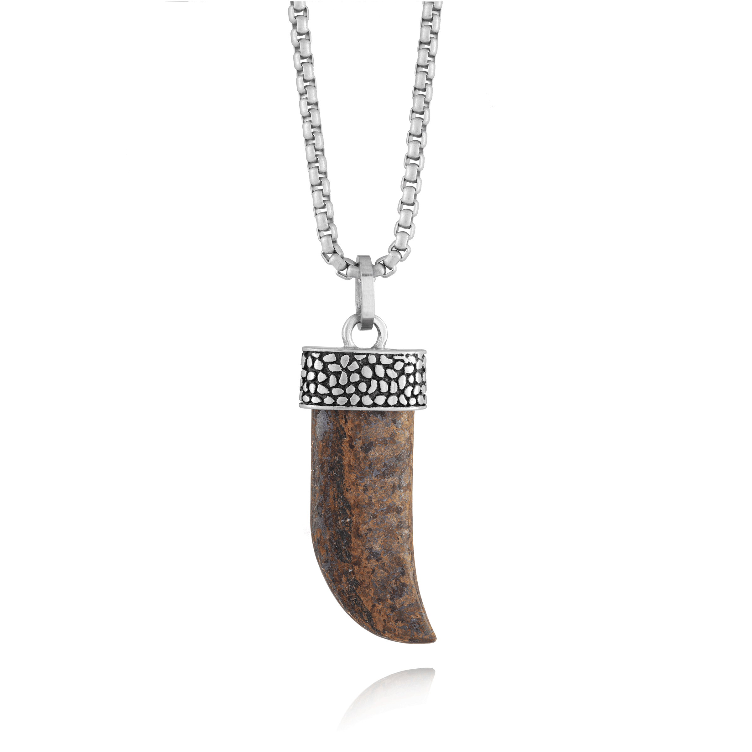 Bronze Horn Steel Necklace