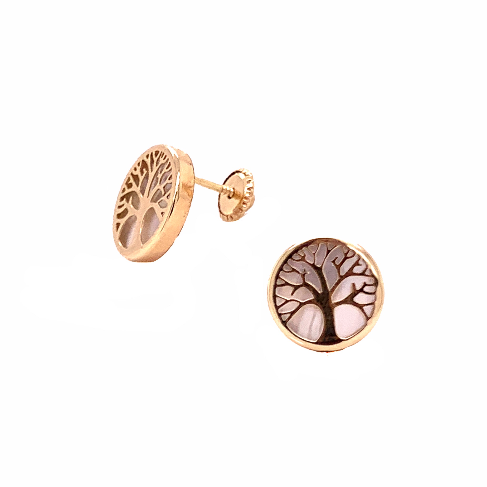 Mother Pearl Tree of Life Earrings