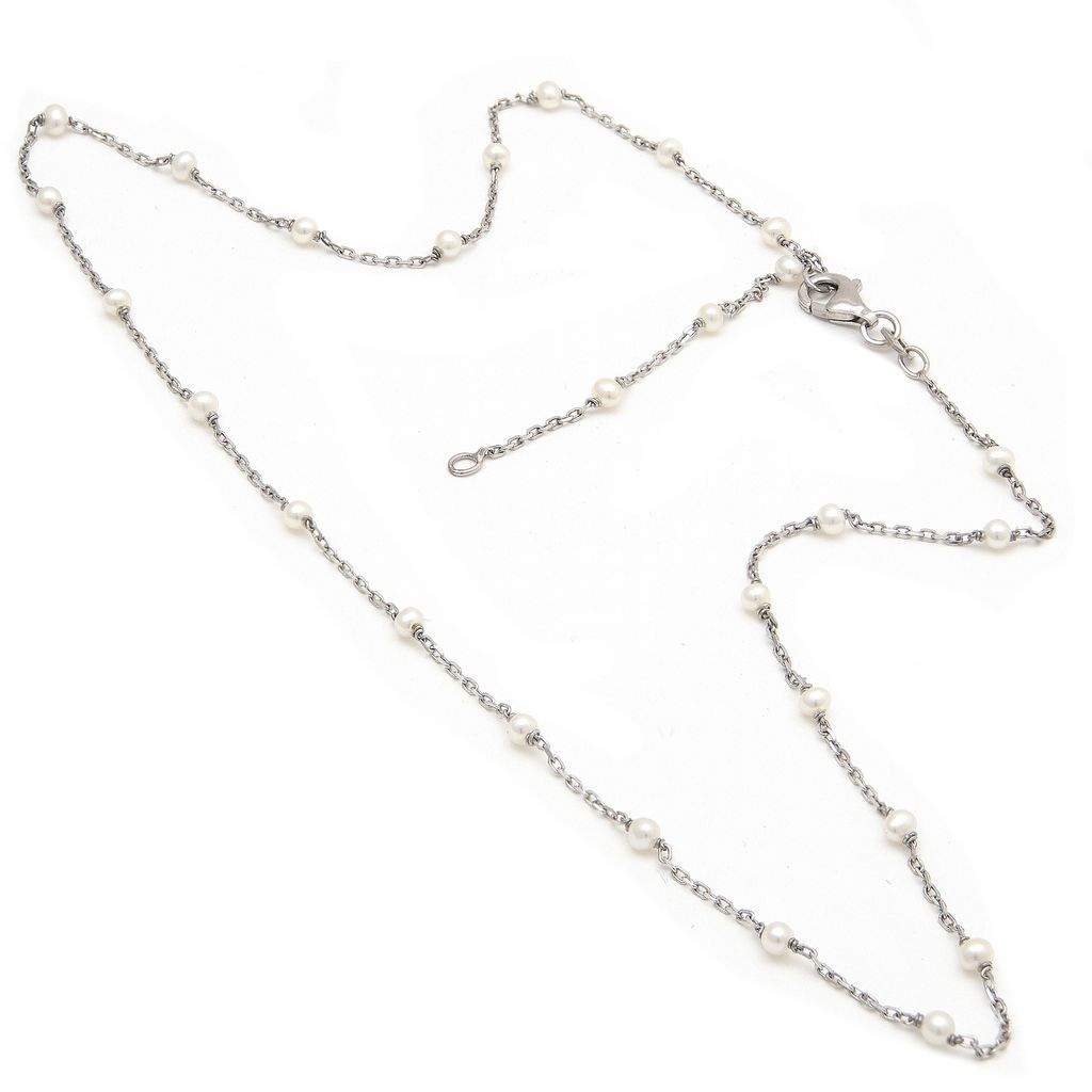 White Gold Pearl Chain