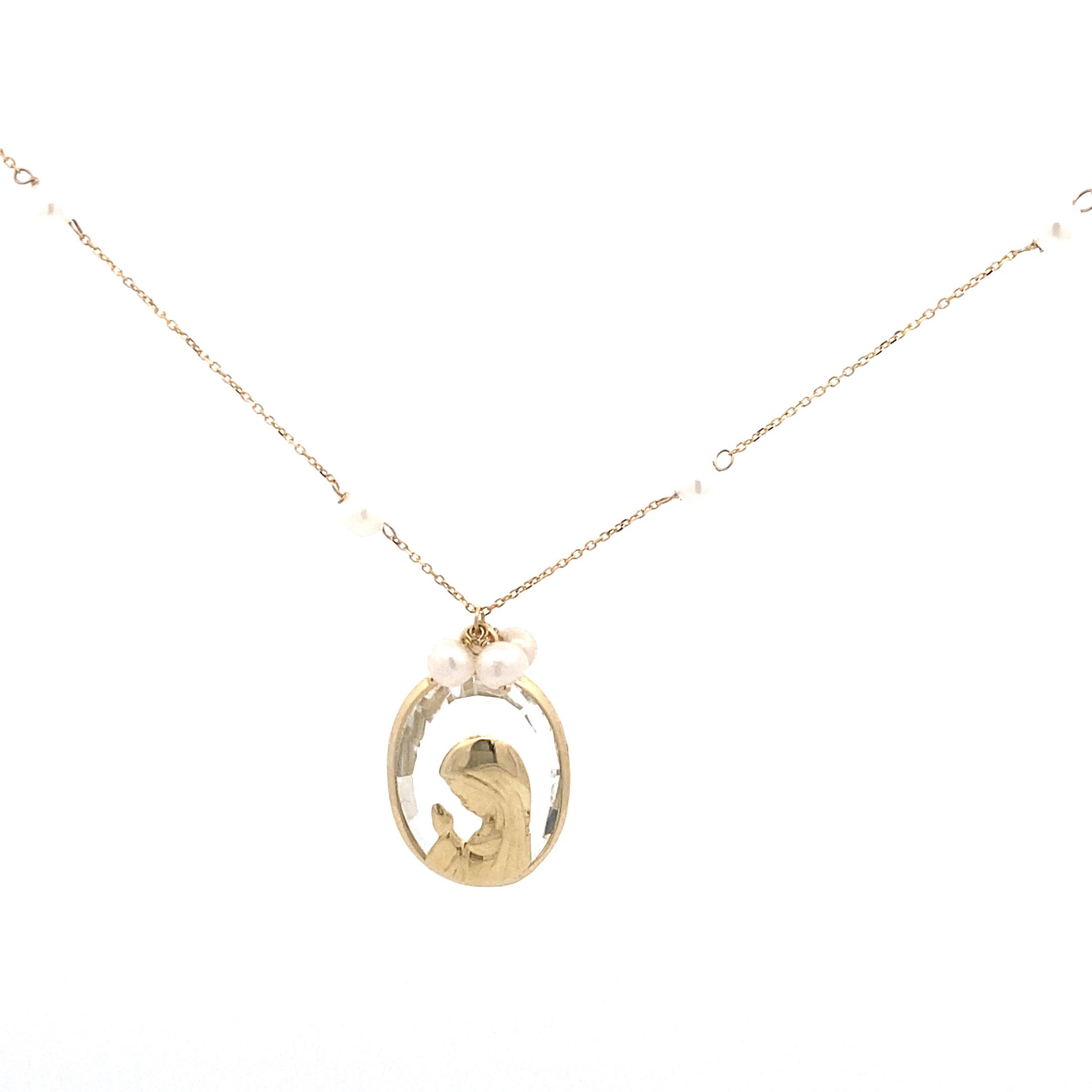 Oval Virgen Nina Pearl Necklace