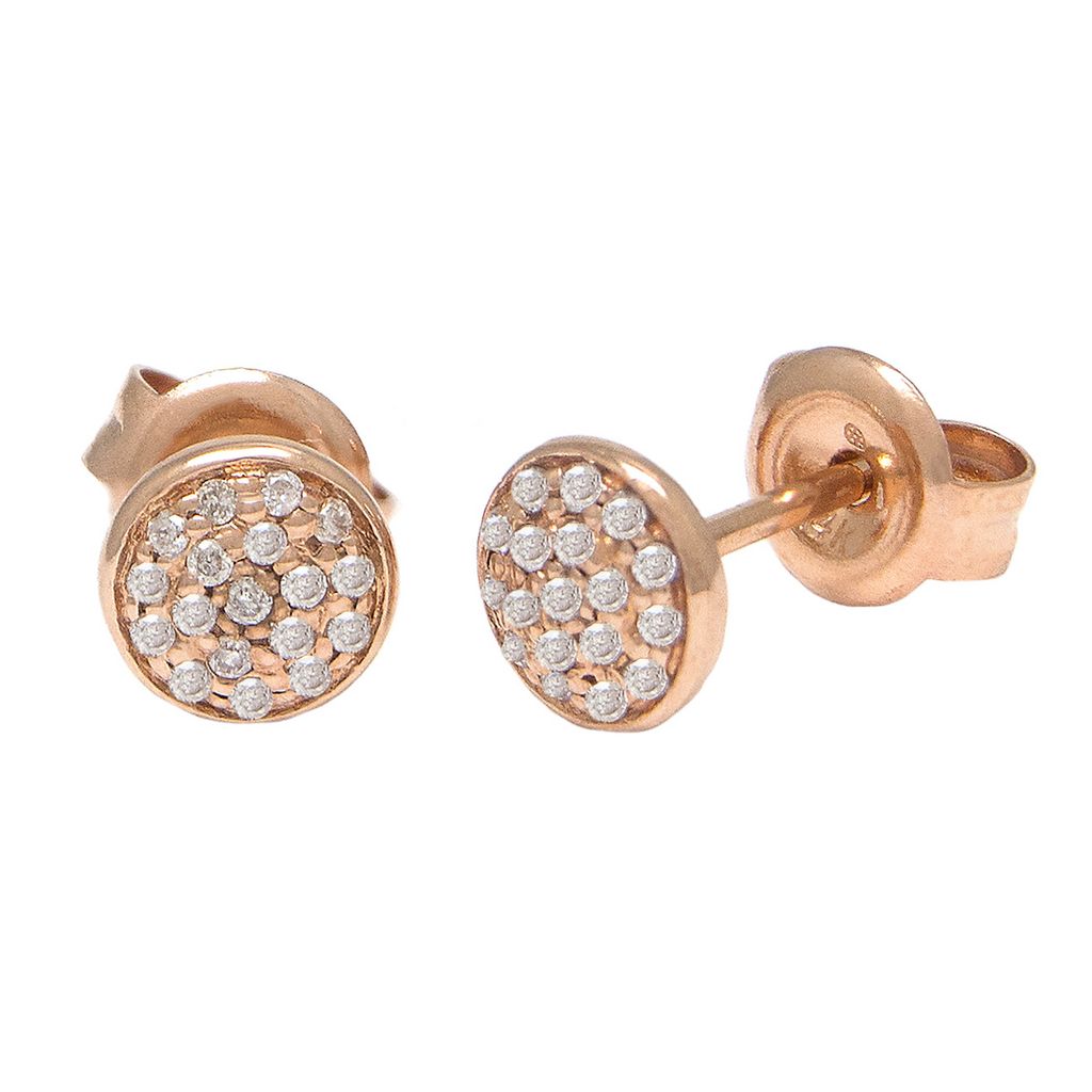 5.5MM Pave Diamond Circle Earrings