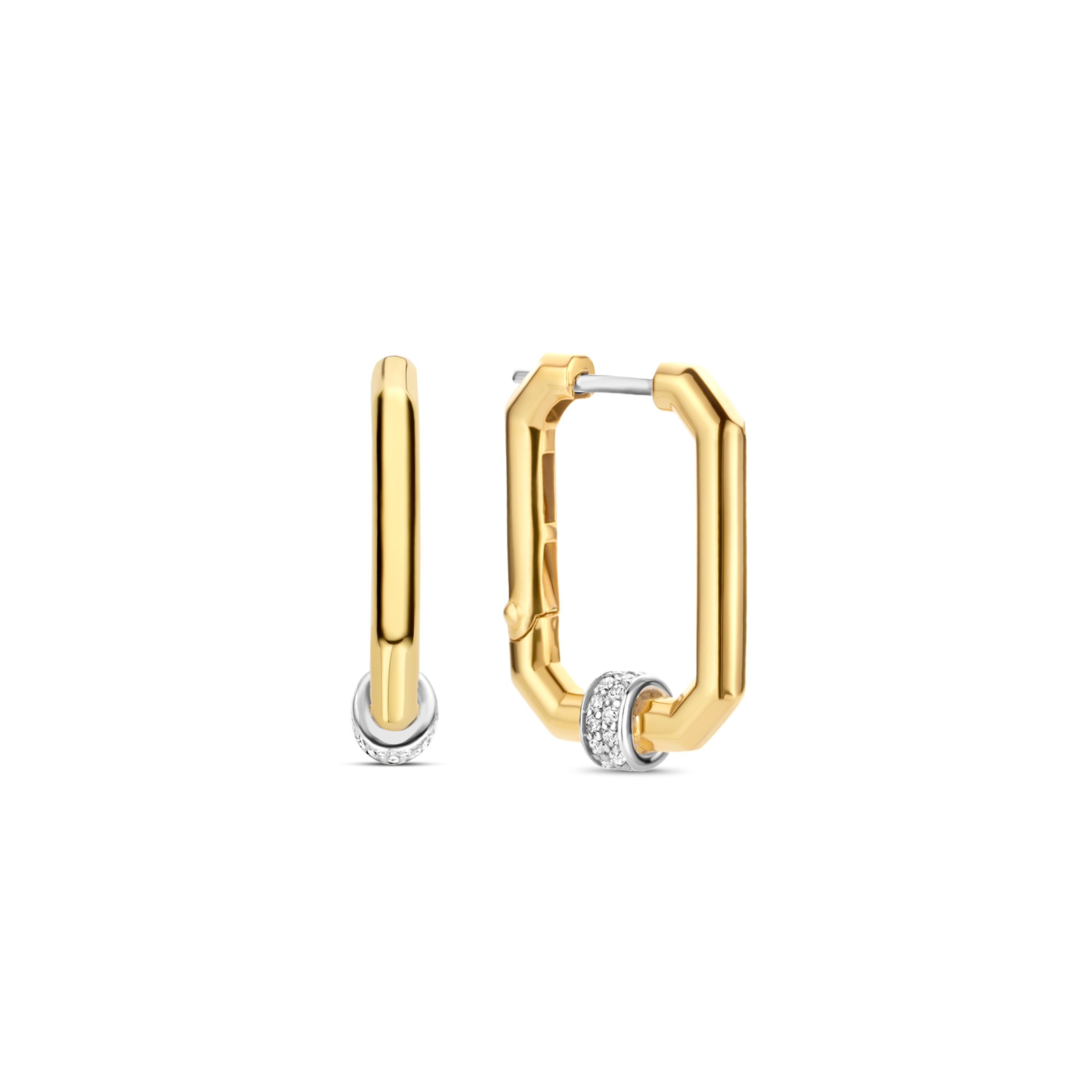 Classic Edge Huggie Earrings