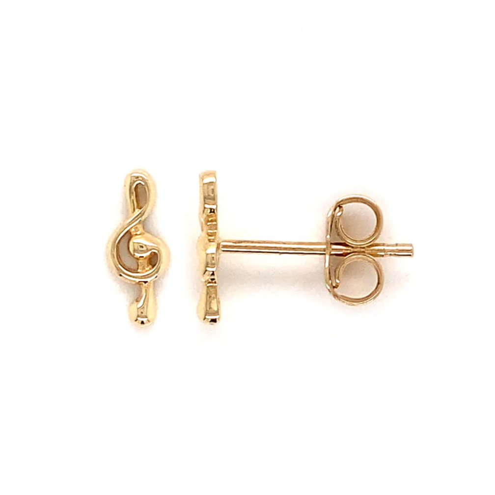 Treble Maker Musical Note Stud Earrings