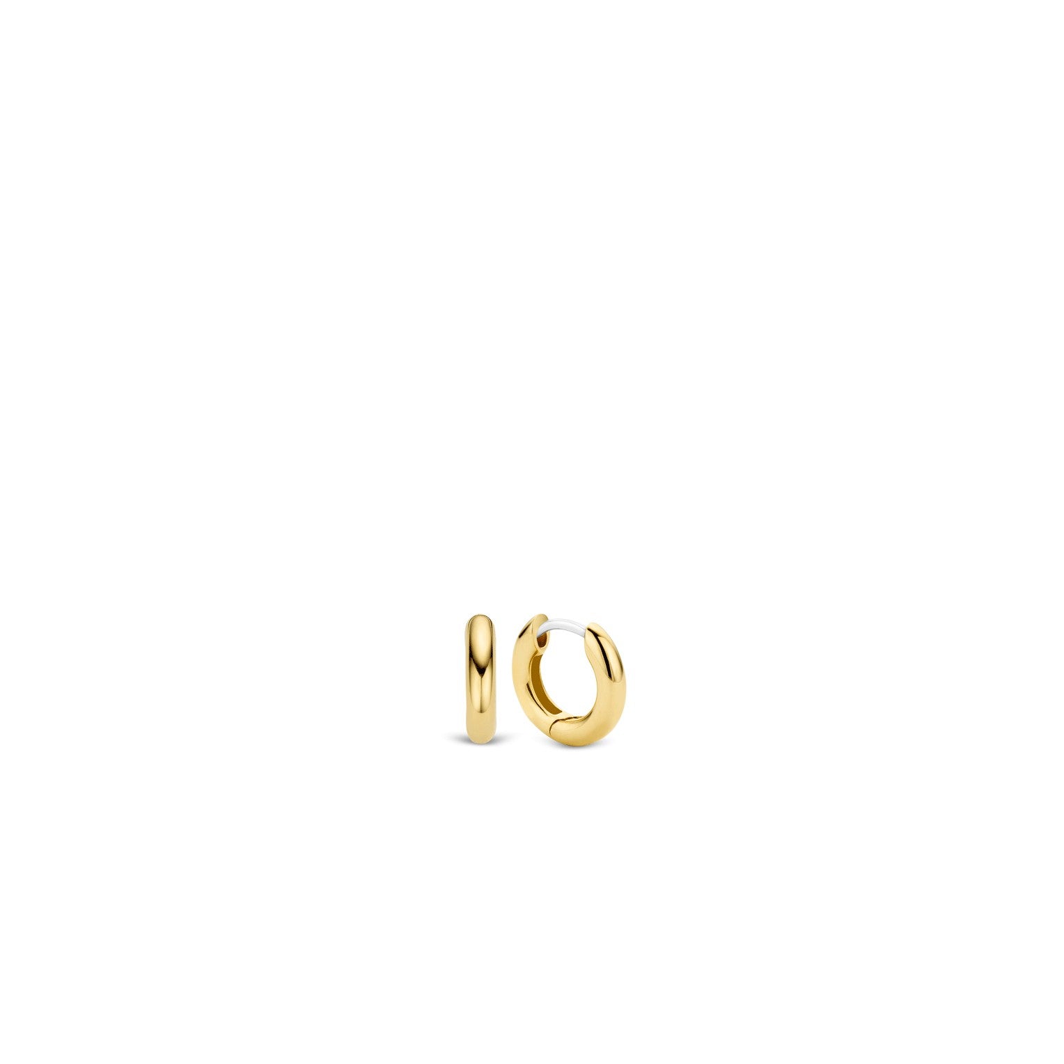 14.4mm All Golden Huggie Earrings