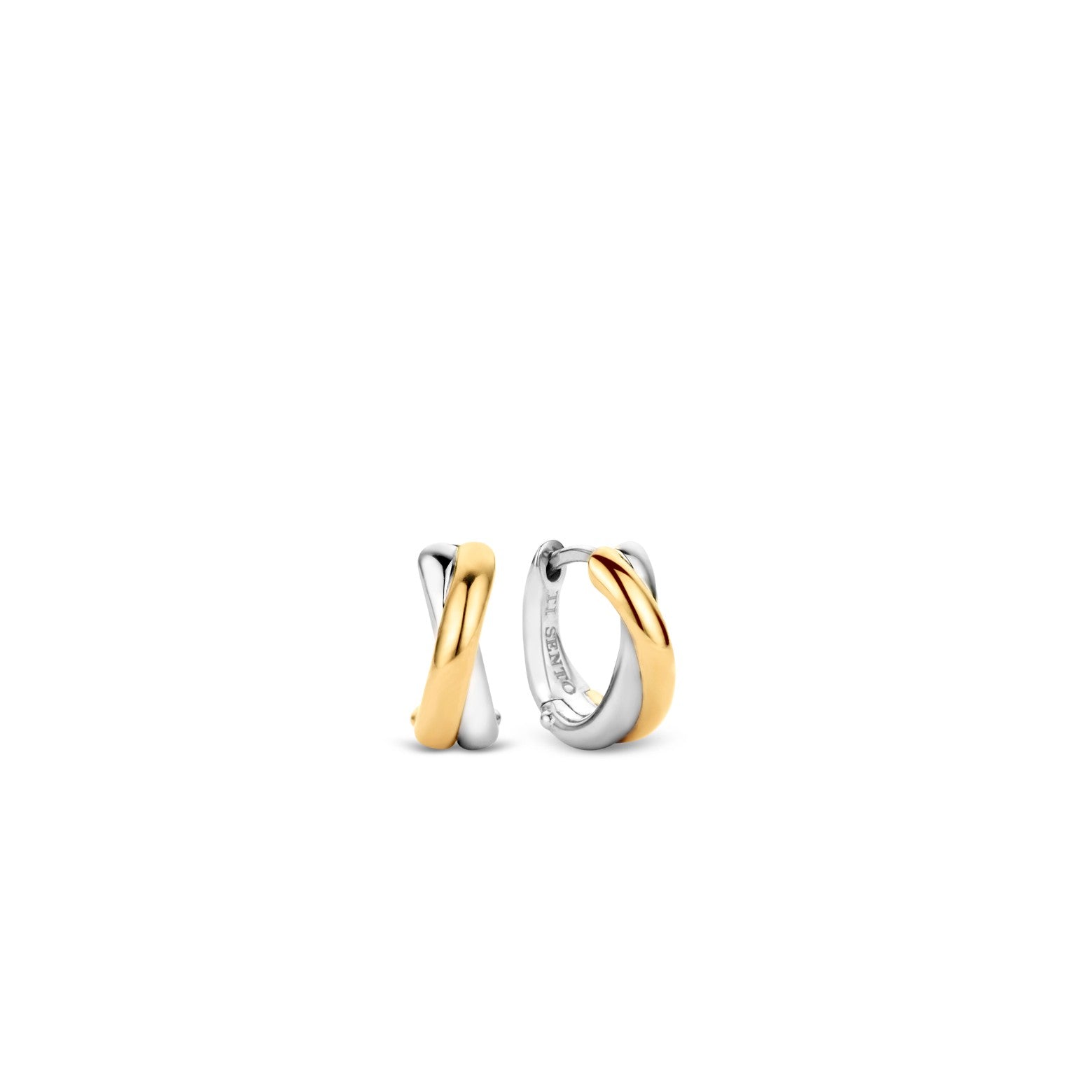 Twist Hoop Golden Earrings