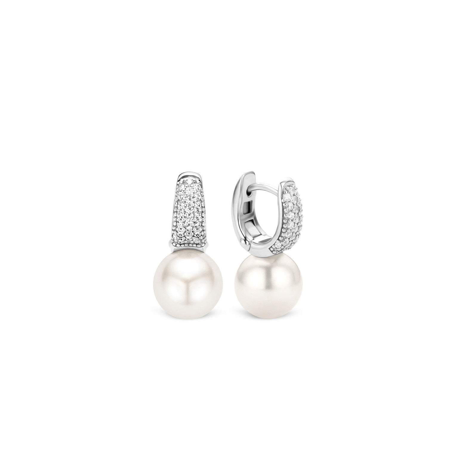 Pave Pearl Earrings