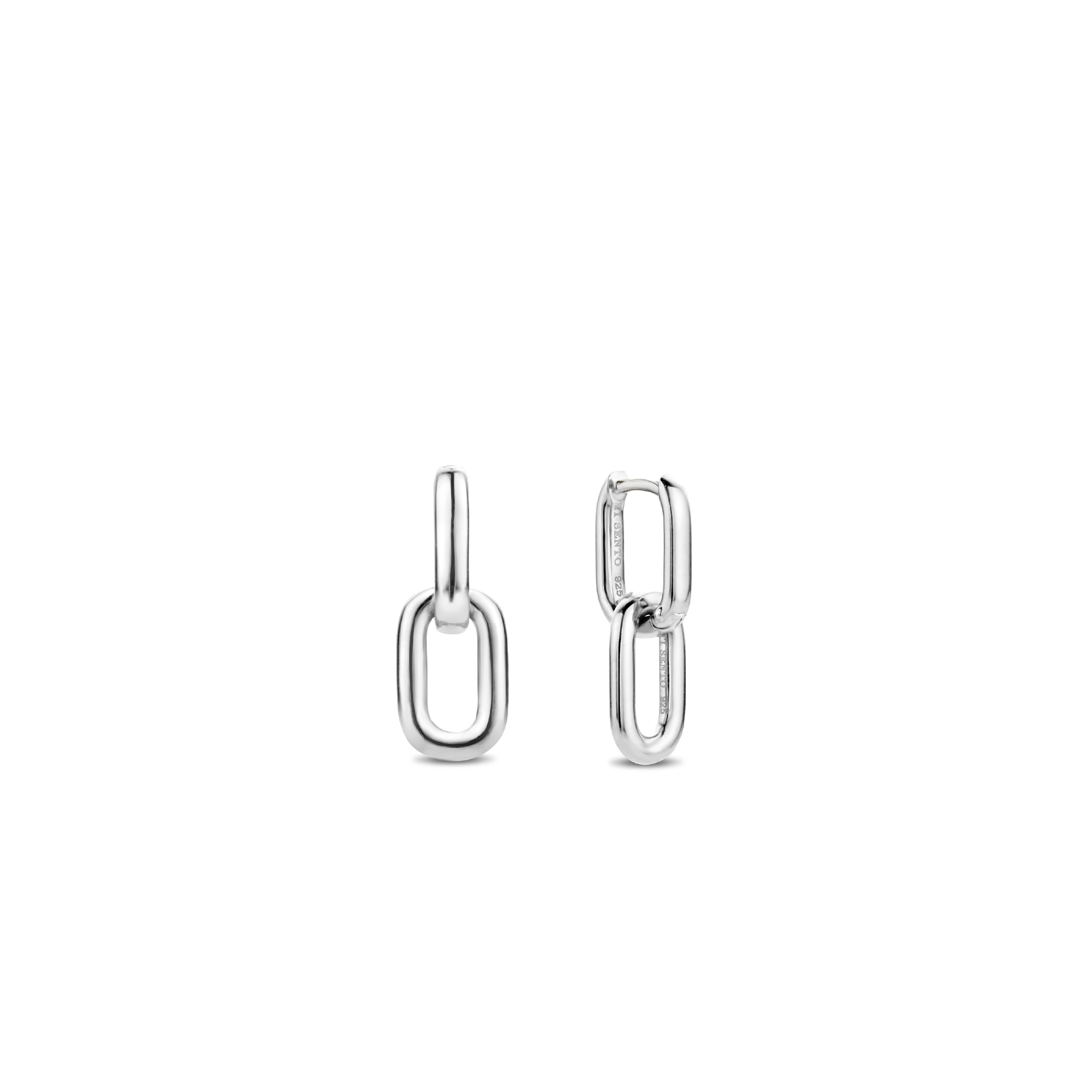 Two Paperclip Link Earrings