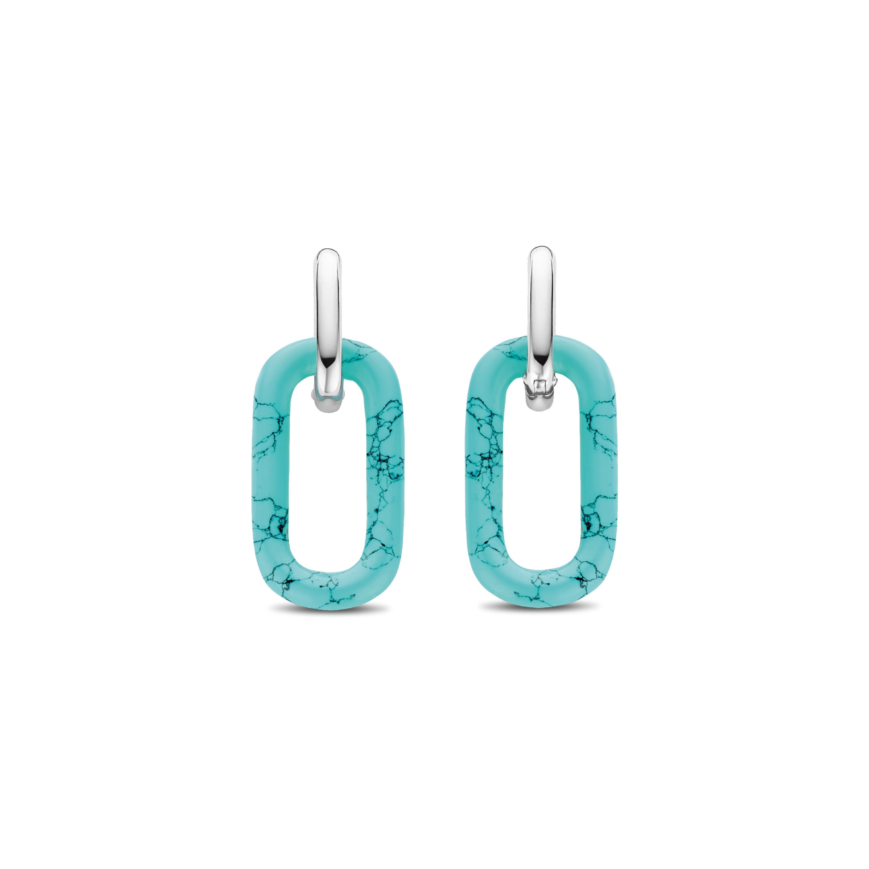 Turquoise Link Earrings