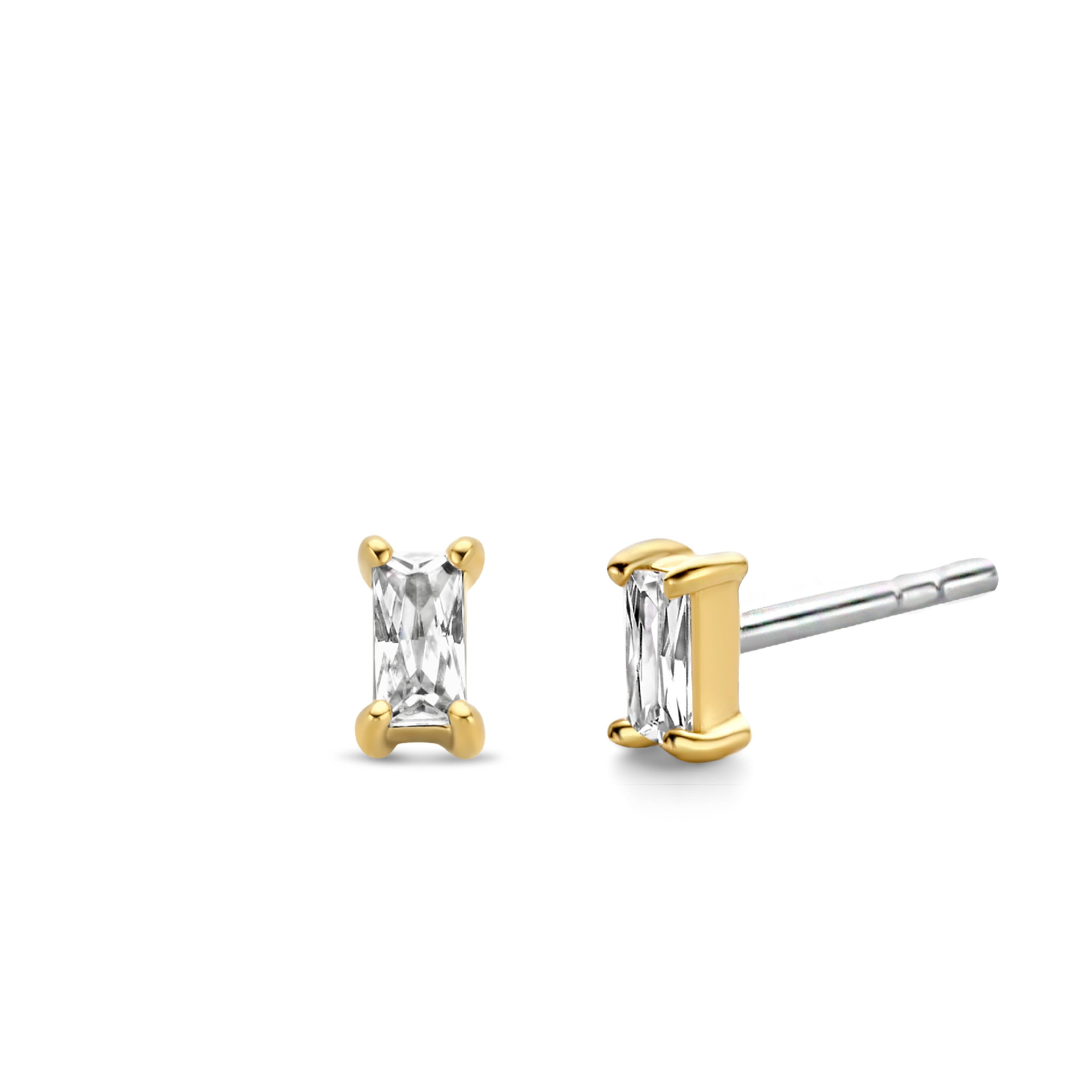 Emerald Cut Stud Earrings