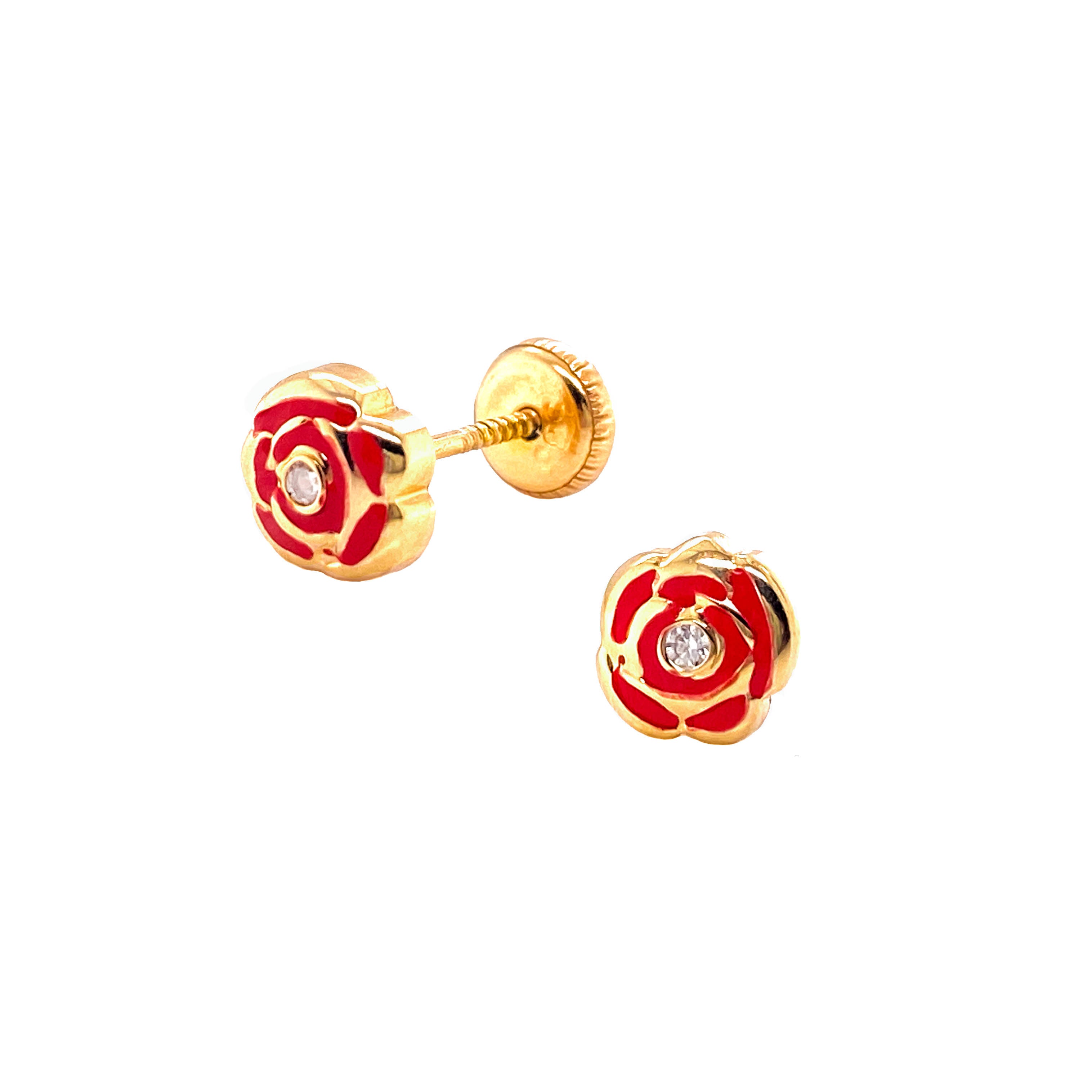 Red Rose Earrings