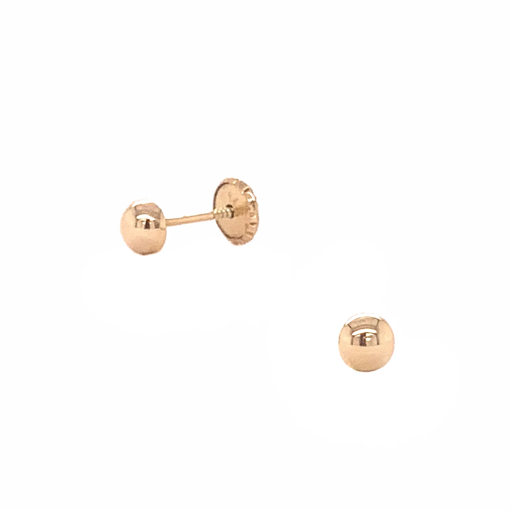 5mm Half Ball Stud Earrings