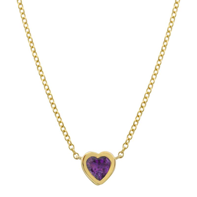 Heart Amethyst Necklace