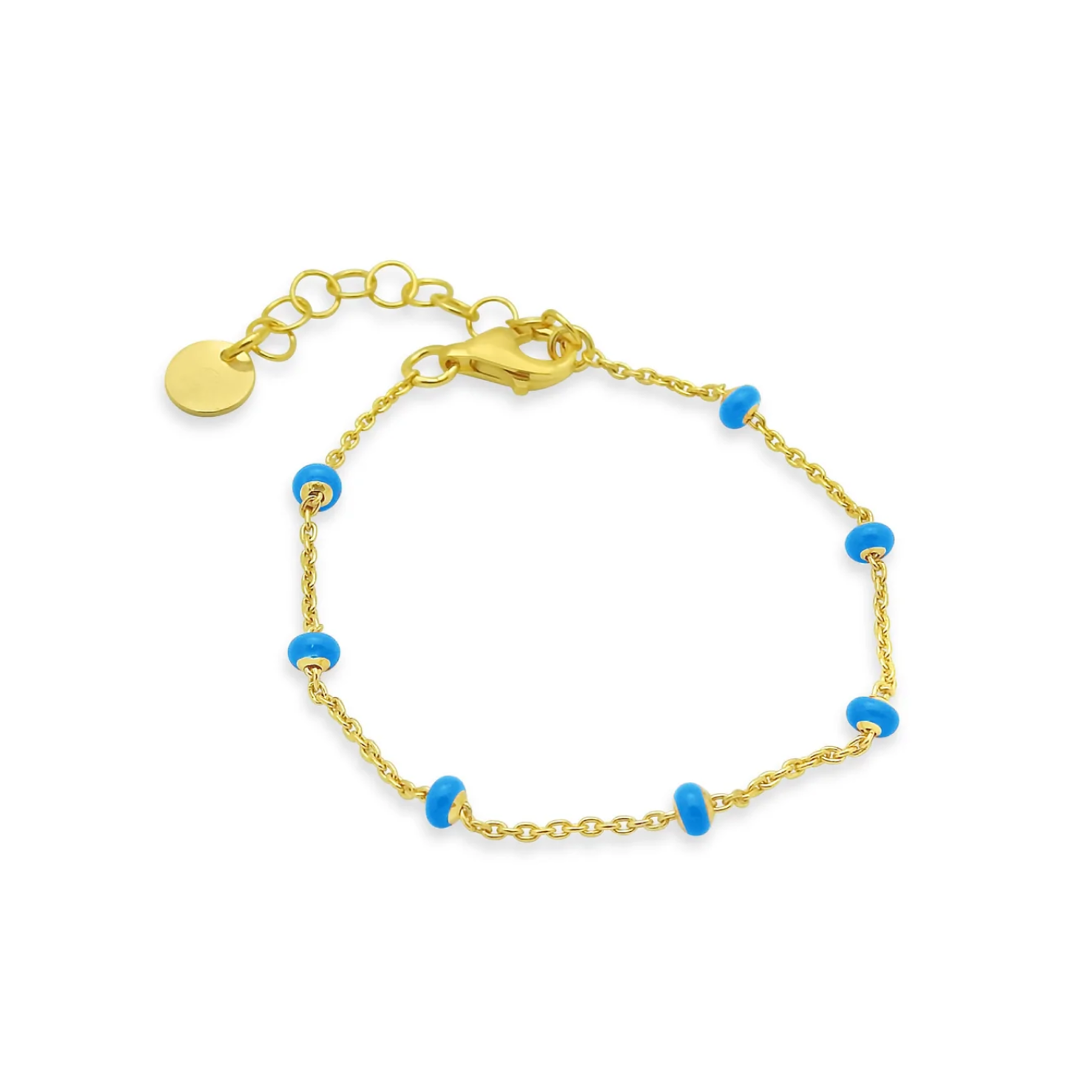 Blue enamel Beads Kids Bracelet