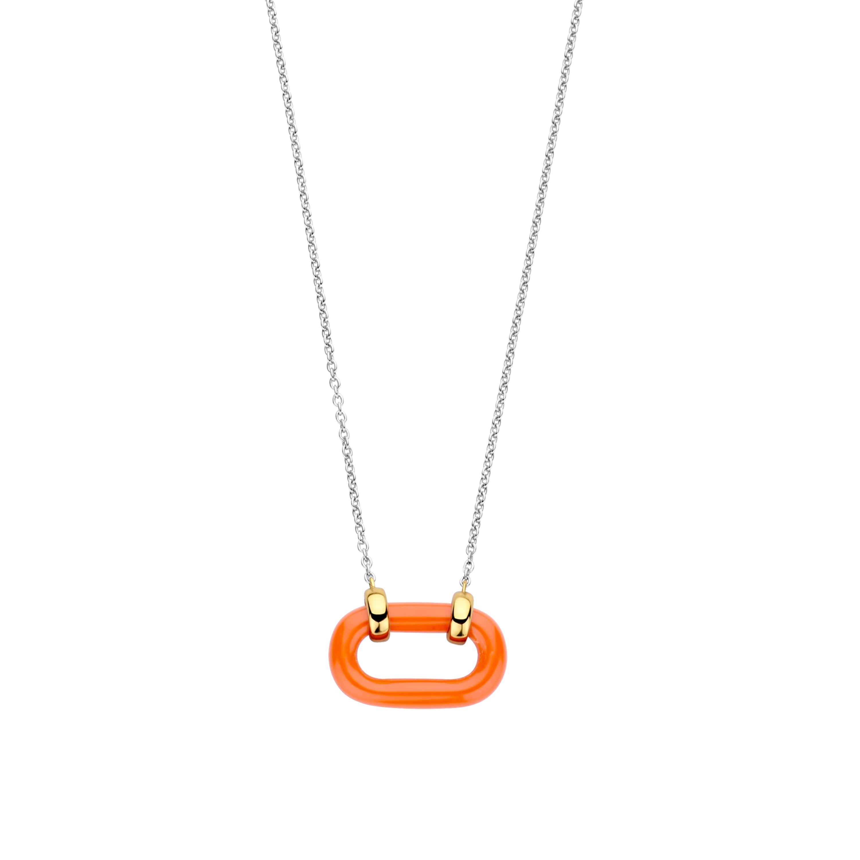 Small Link Orange Necklace