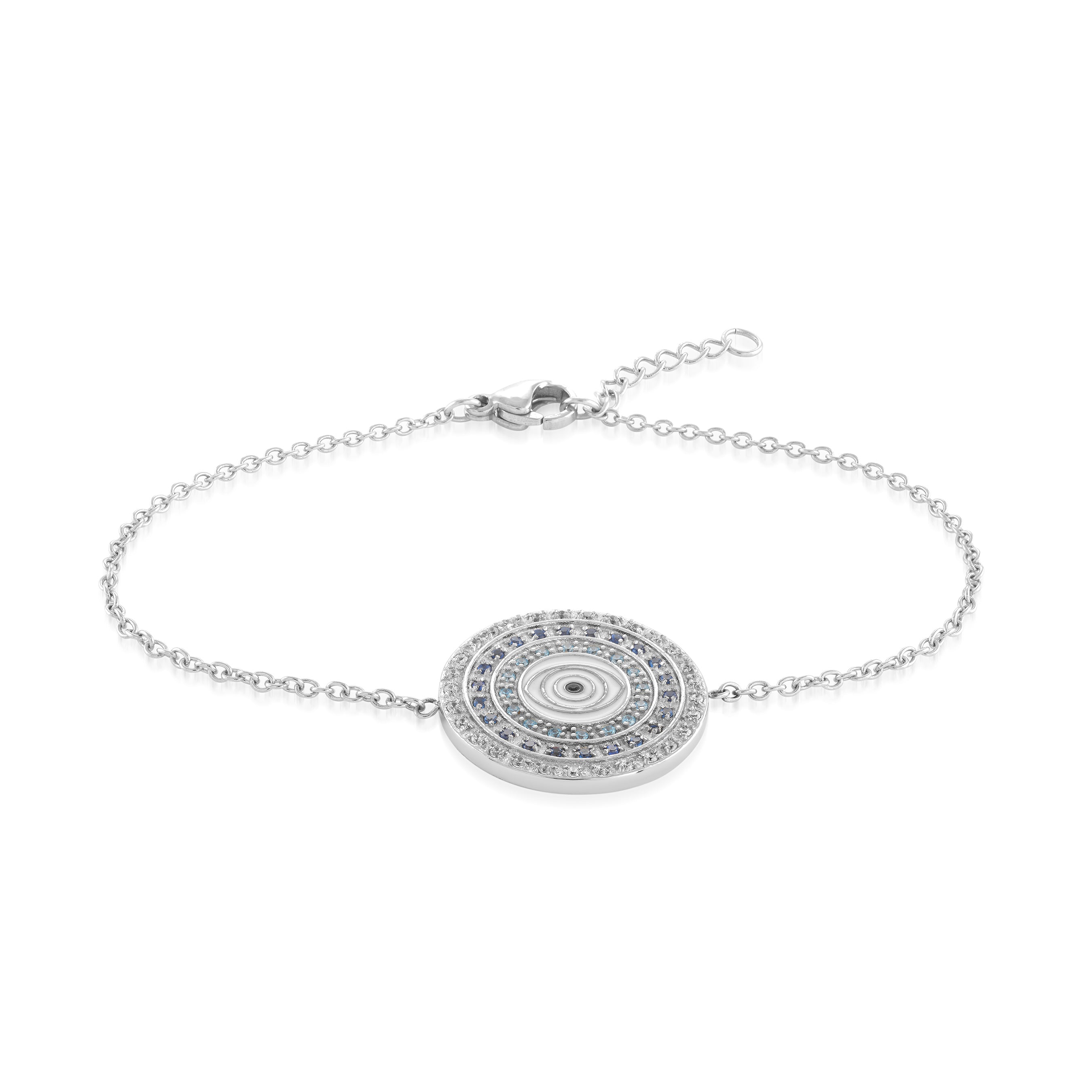 Evil eye Disk Bracelet