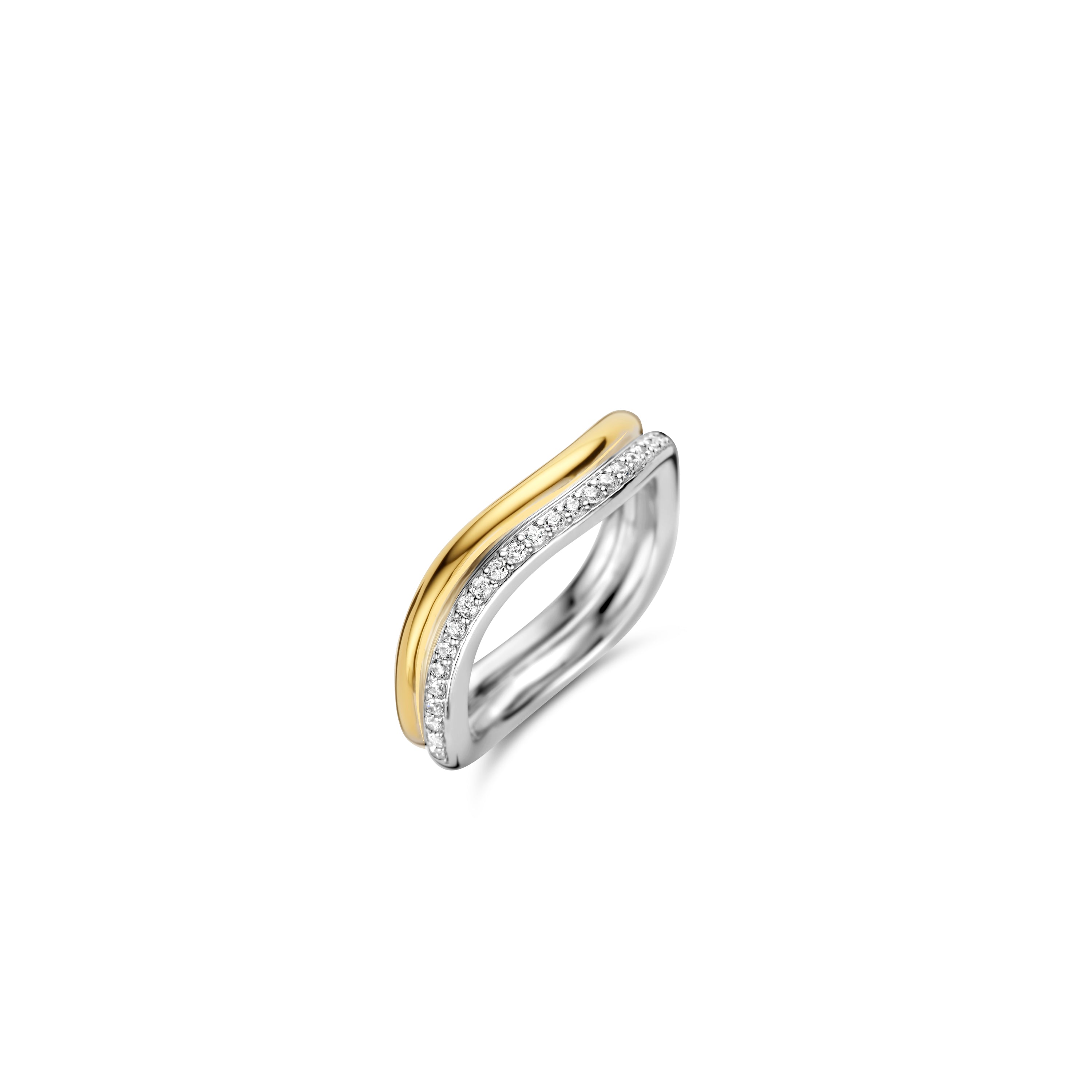 Wave Sparkling Golden Ring