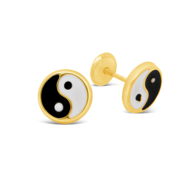 Yin Yang Stud Earrings